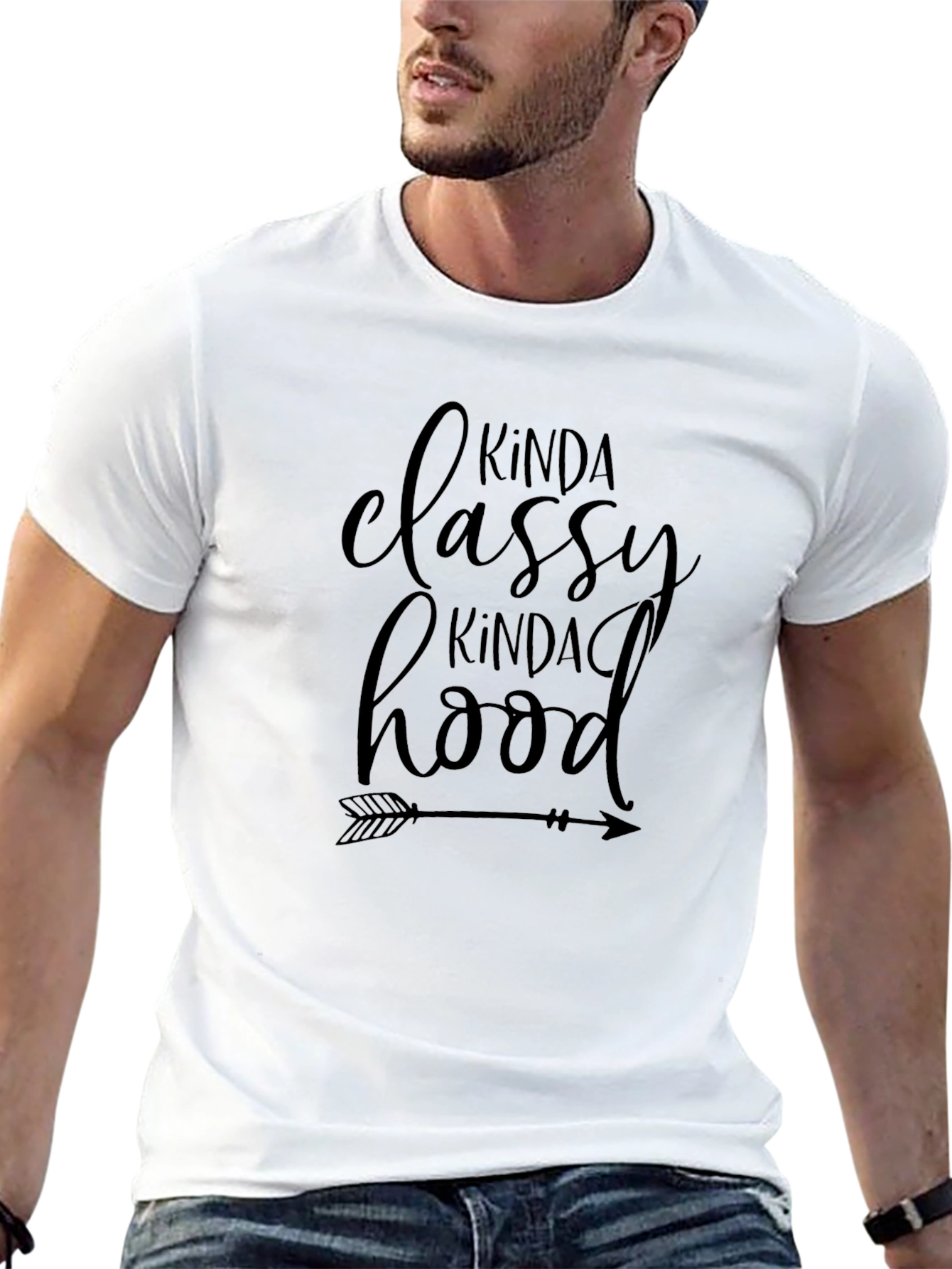 Kinda Classy Kinda Hood Black Graphic Tee