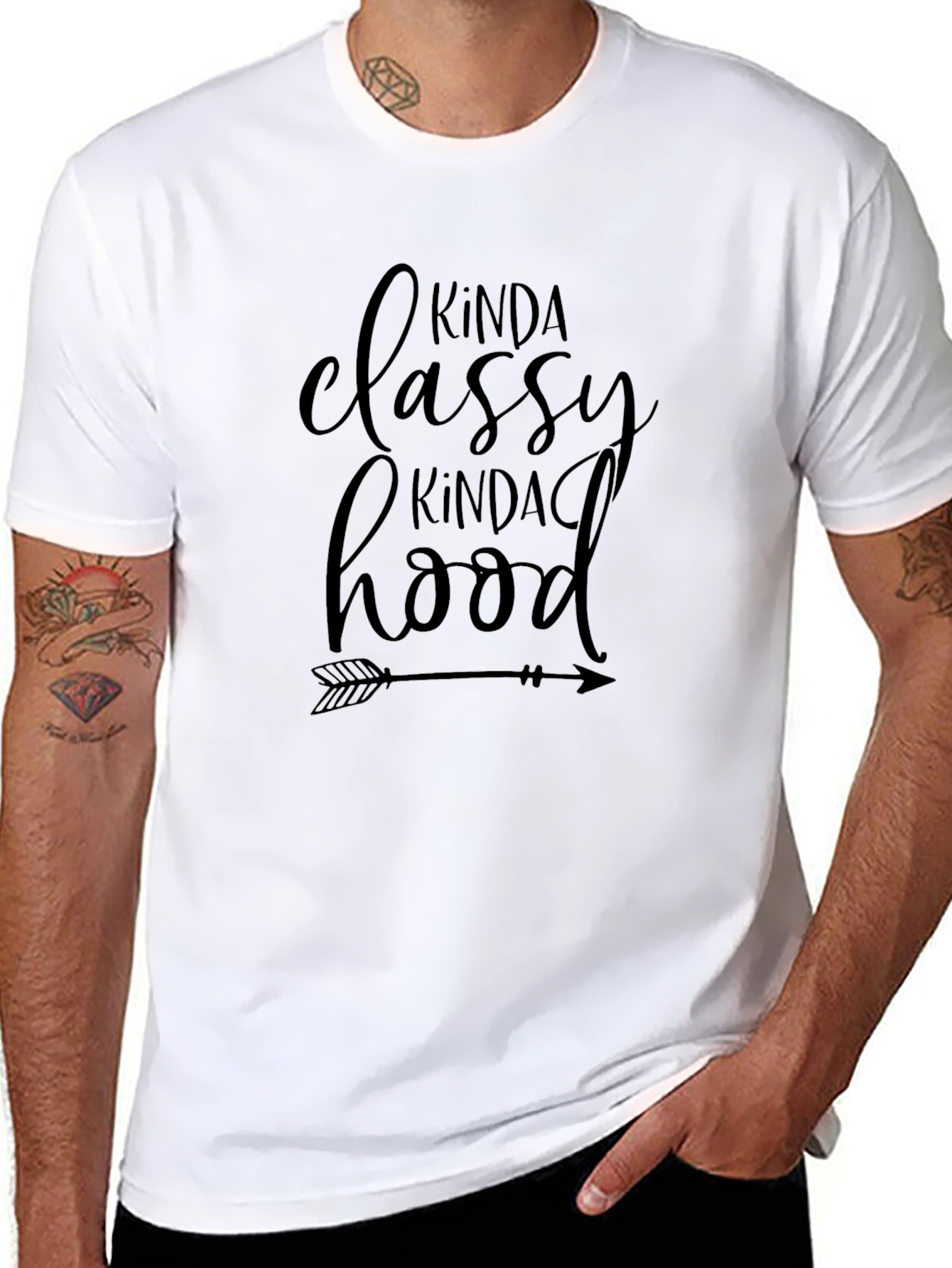 Kinda Classy Kinda Hood Black Graphic Tee