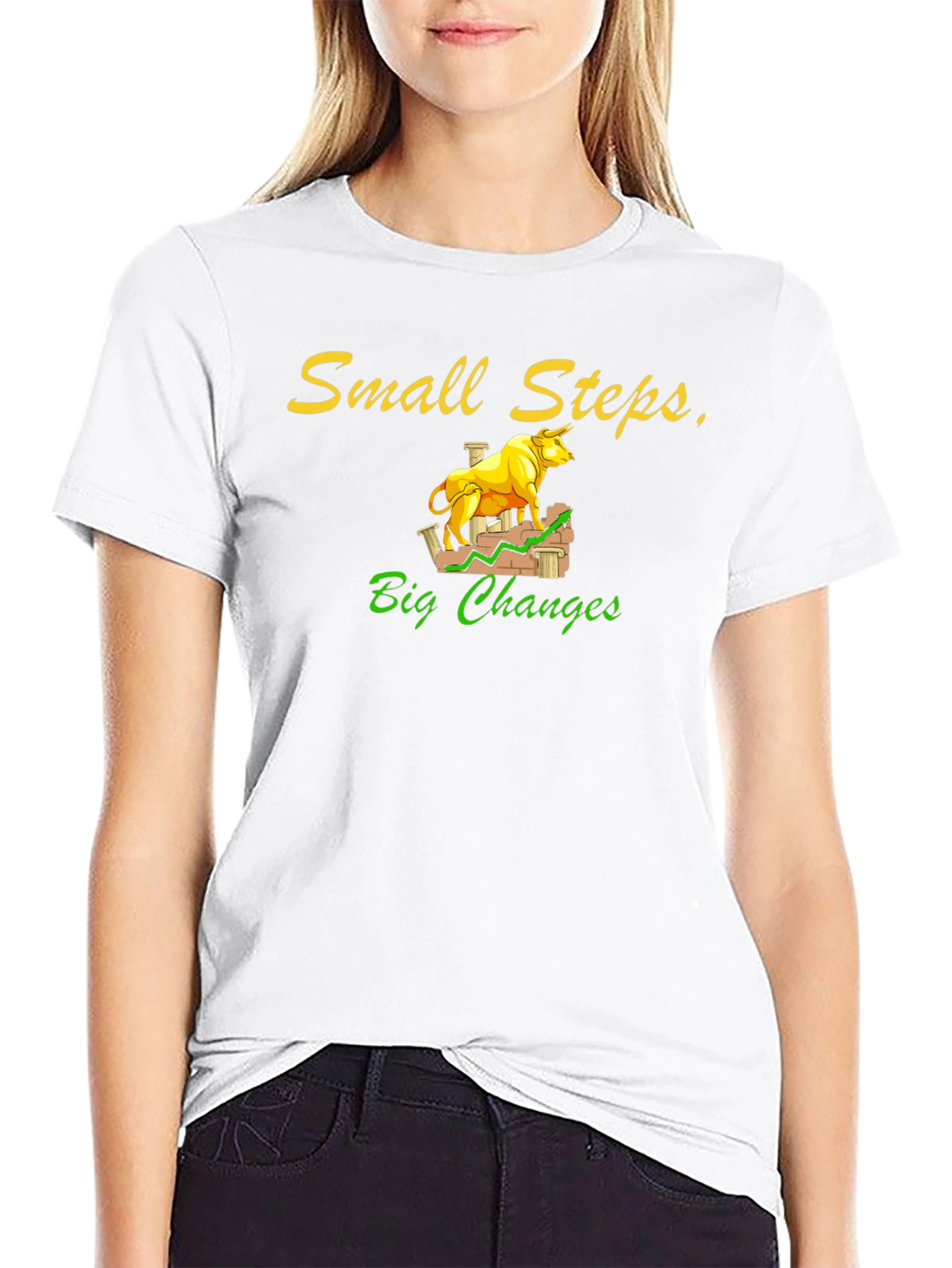 Small Steps Big Changes Bull Market T-Shirt