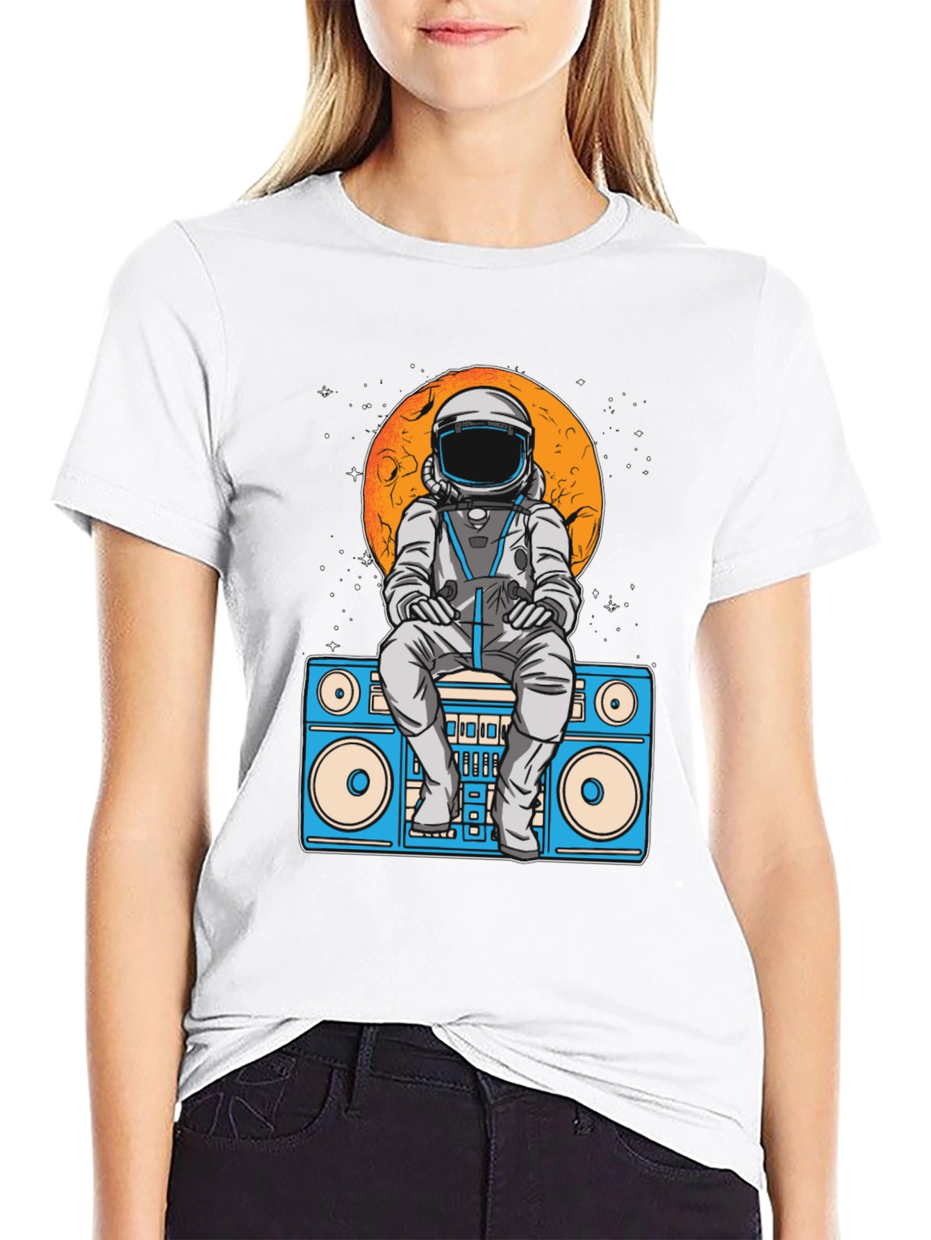 Astronaut Boombox Graphic Tee
