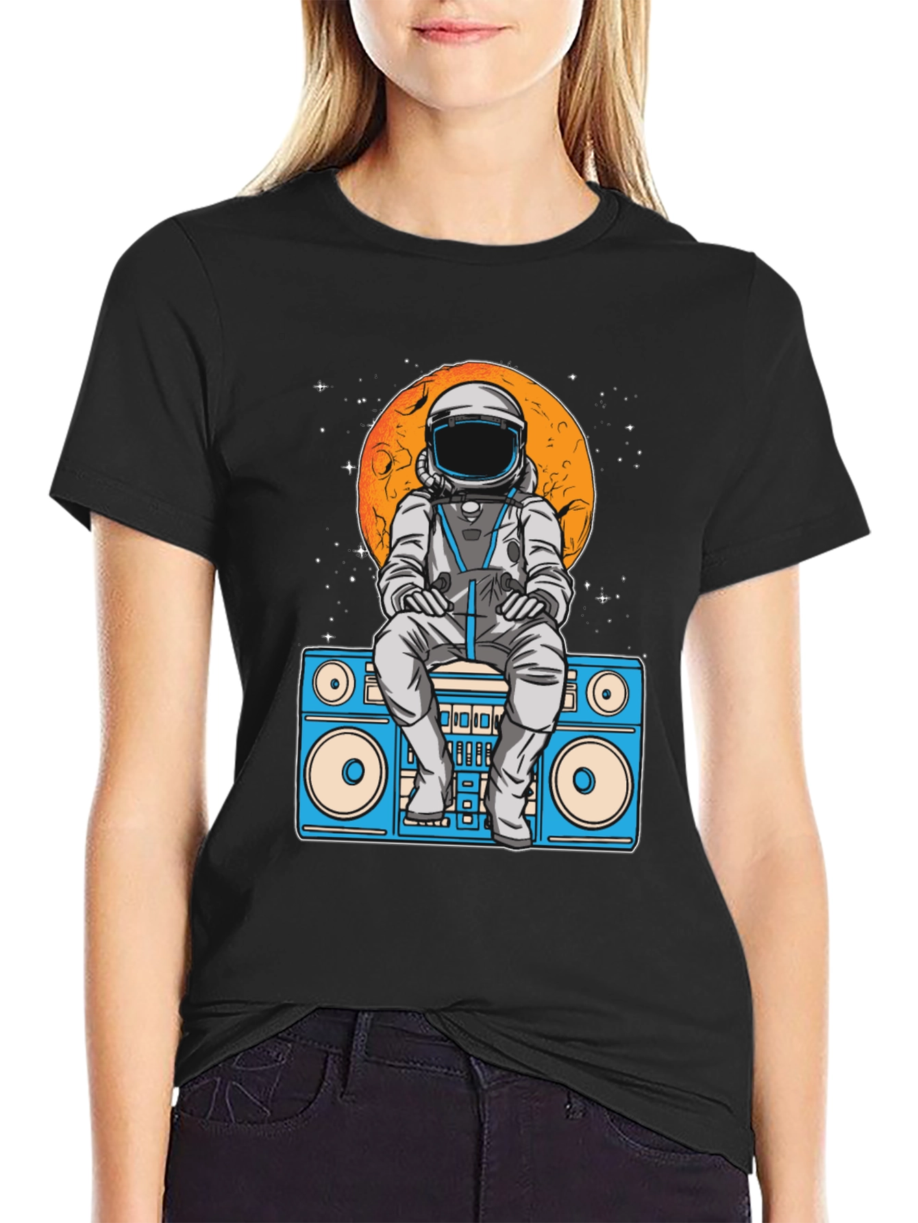 Astronaut Boombox Graphic Tee