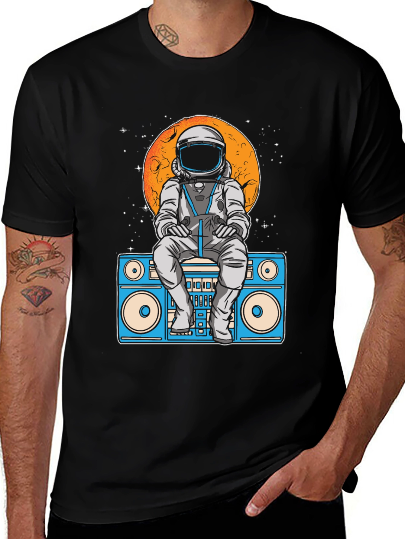 Astronaut Boombox Graphic Tee