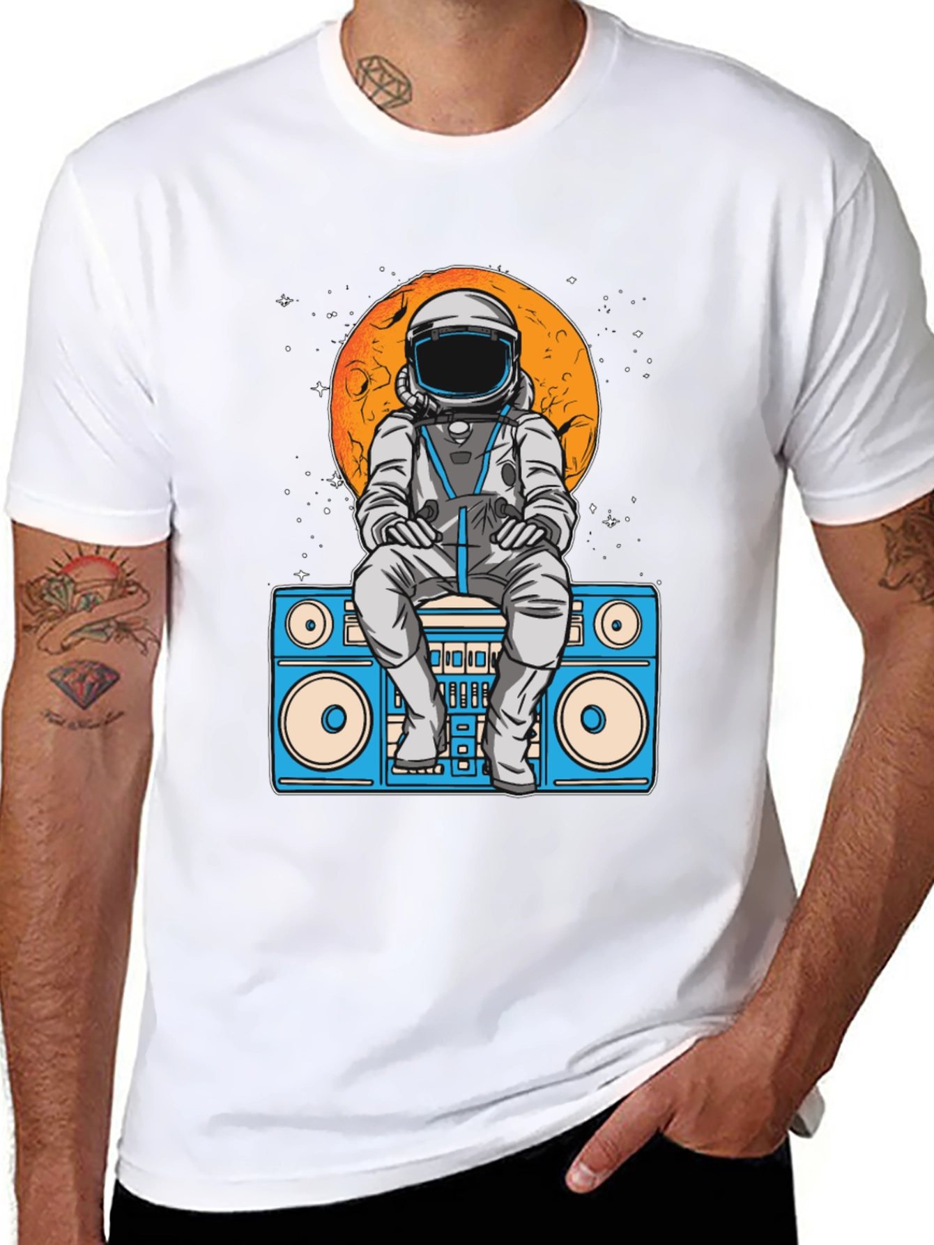 Astronaut Boombox Graphic Tee