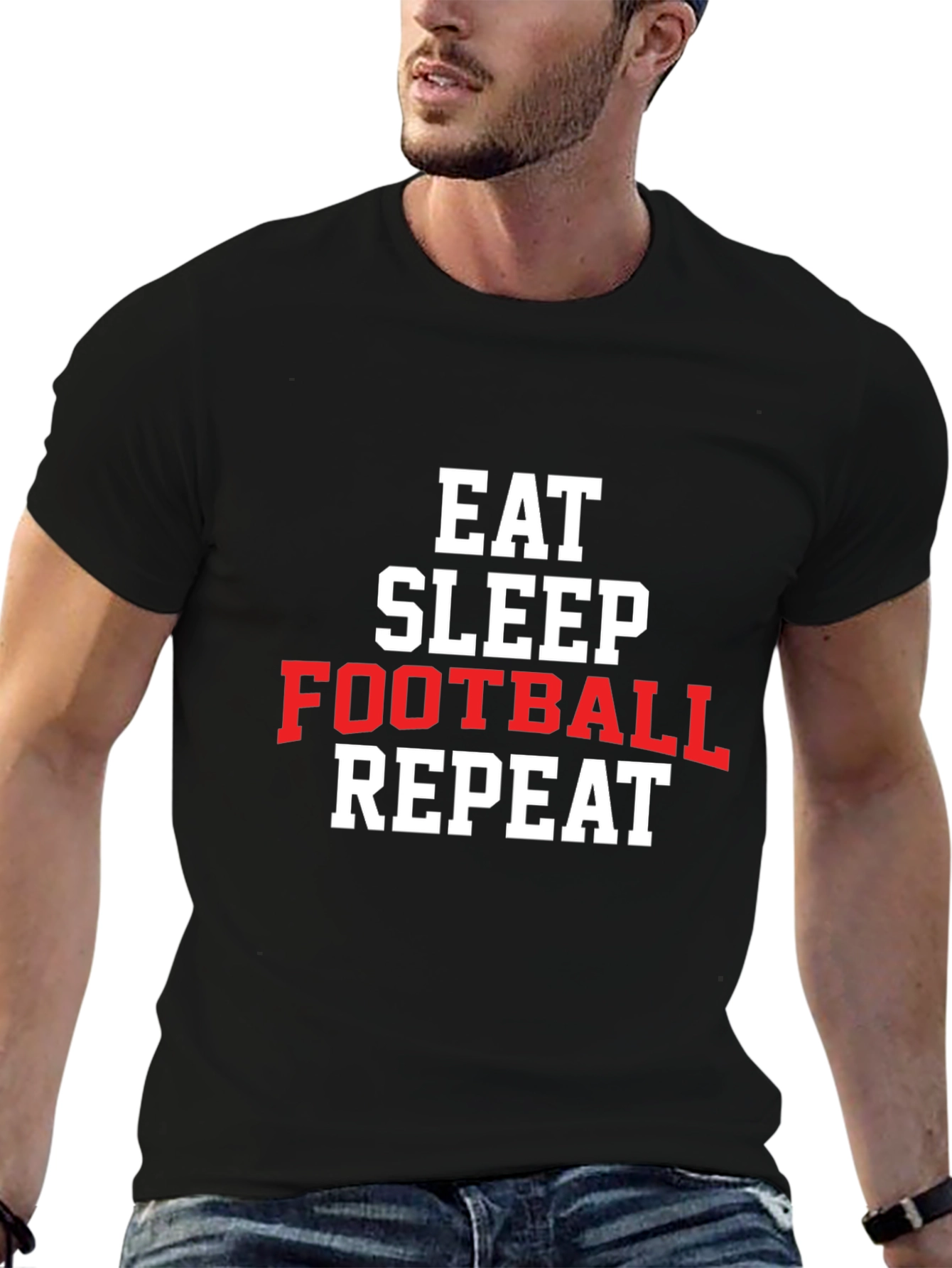 Eat Sleep Football Repeat T-Shirt