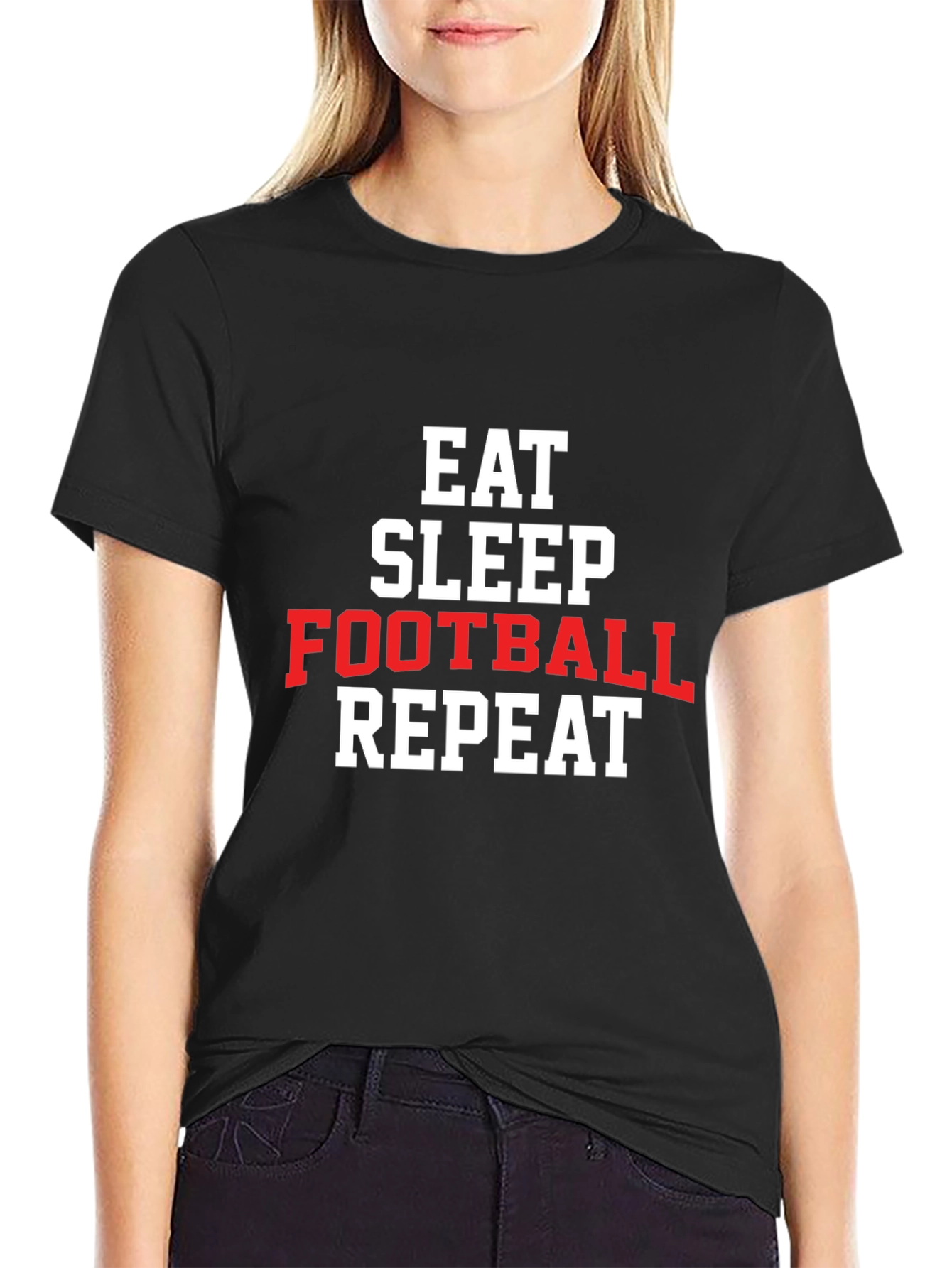 Eat Sleep Football Repeat T-Shirt