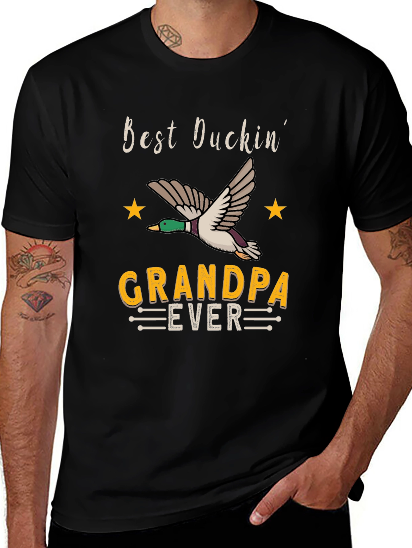 Best Duckin Grandpa Ever T-Shirt - Hunting Grandfather Gift