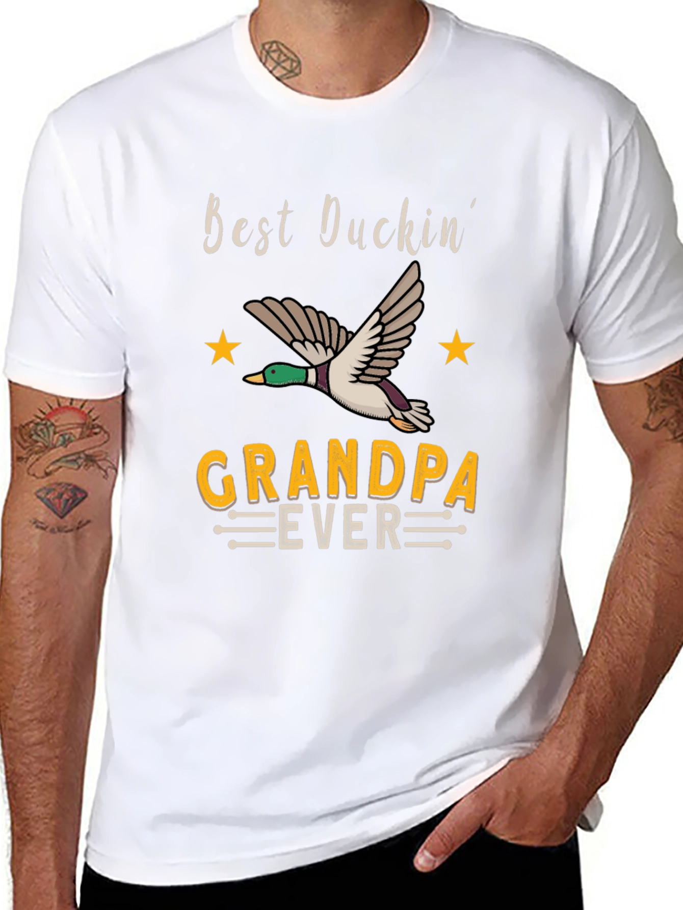 Best Duckin Grandpa Ever T-Shirt - Hunting Grandfather Gift