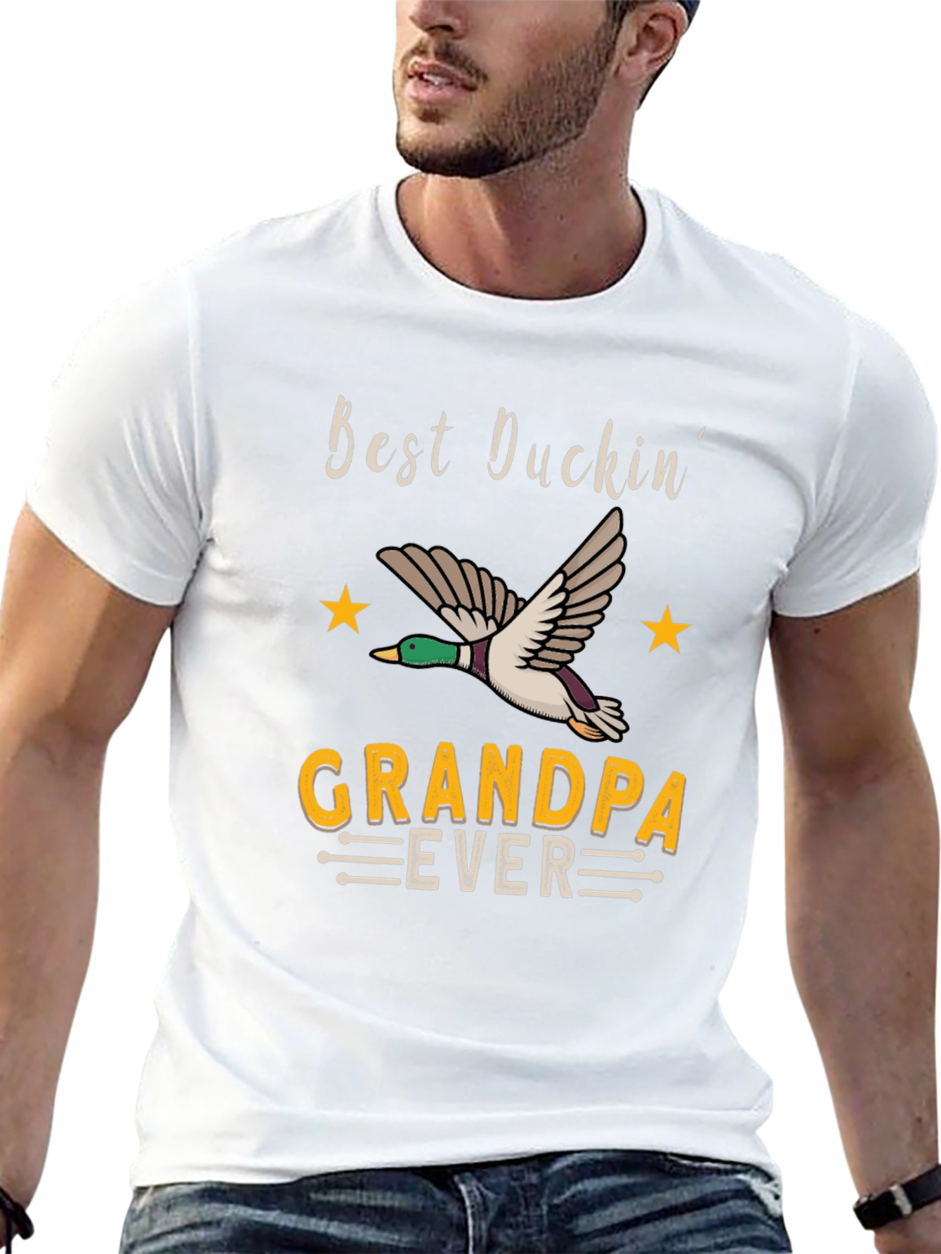 Best Duckin Grandpa Ever T-Shirt - Hunting Grandfather Gift