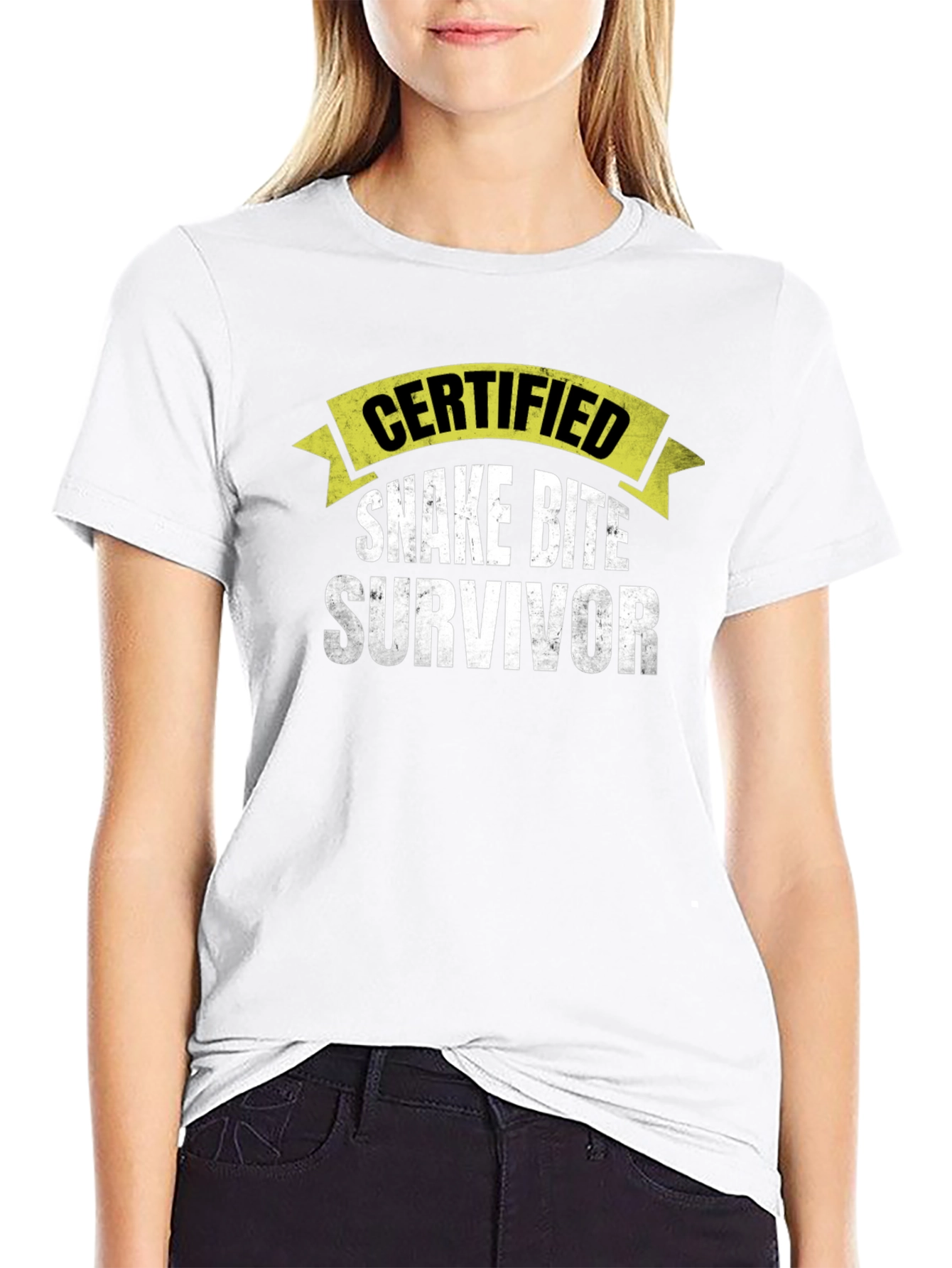 Certified Snake Bite Survivor Novelty T-Shirt