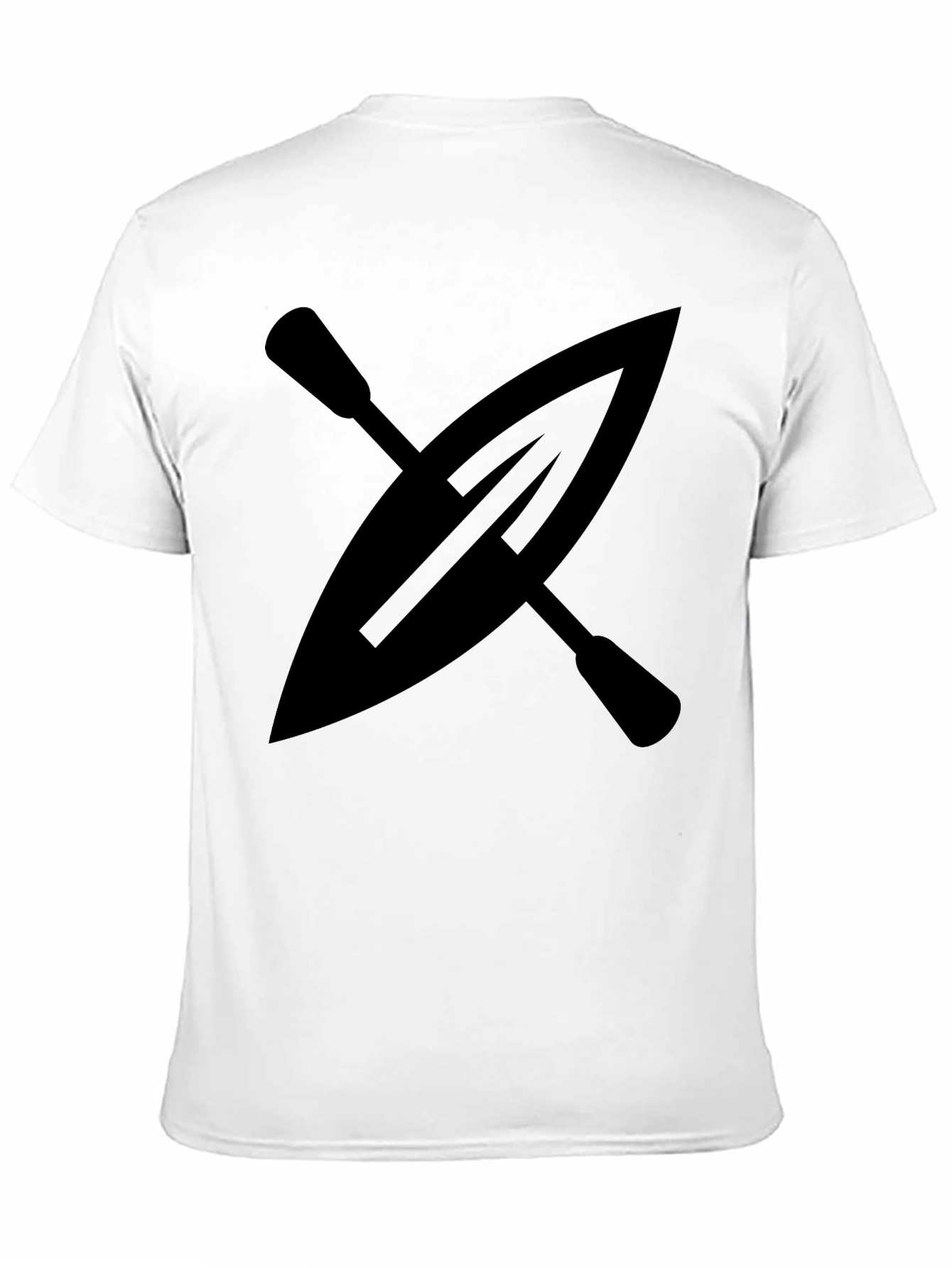 Kayak Paddle Graphic Tee - Black Cotton Shirt