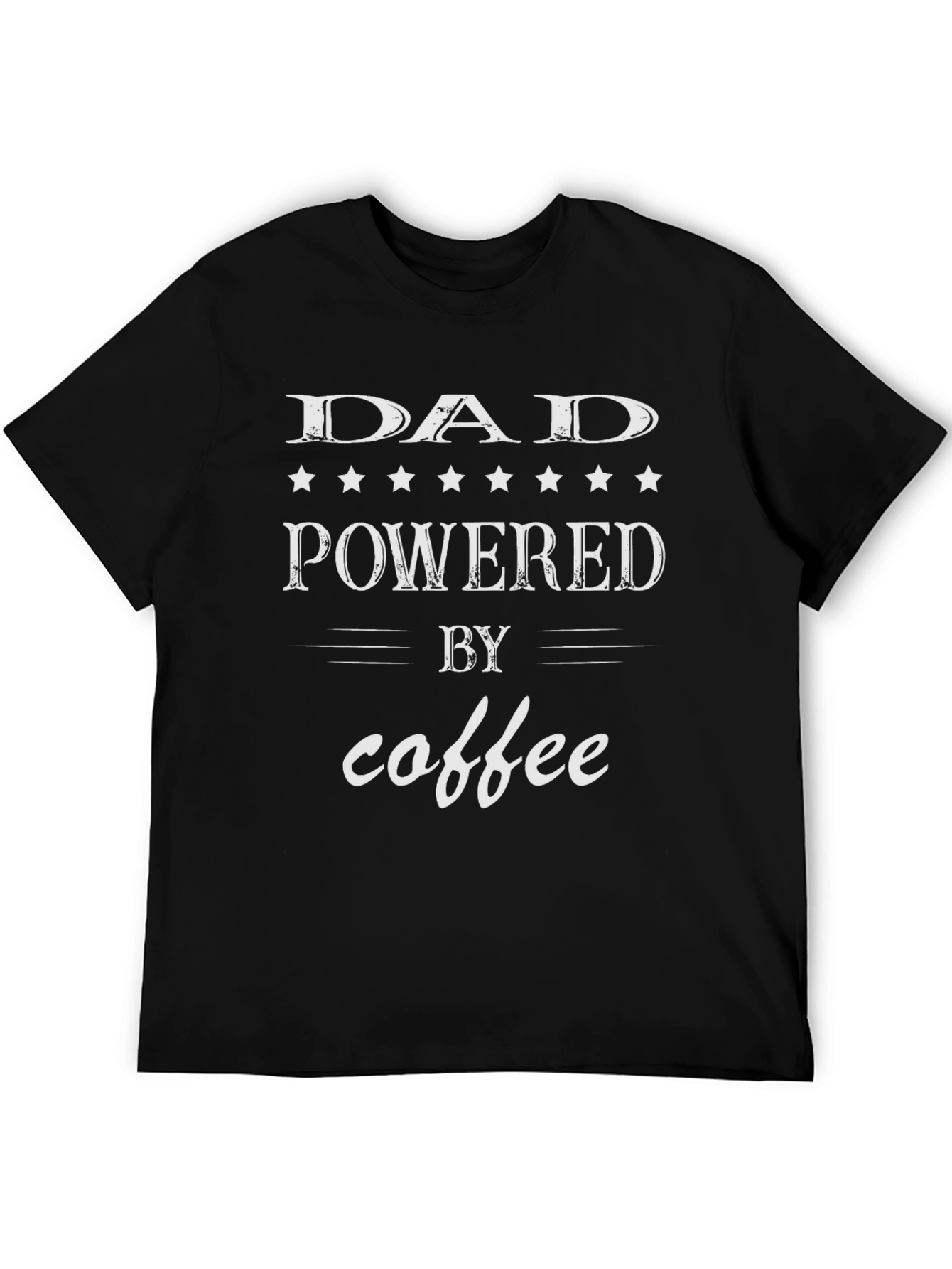 Dad Powered by Coffee Graphic T-Shirt
