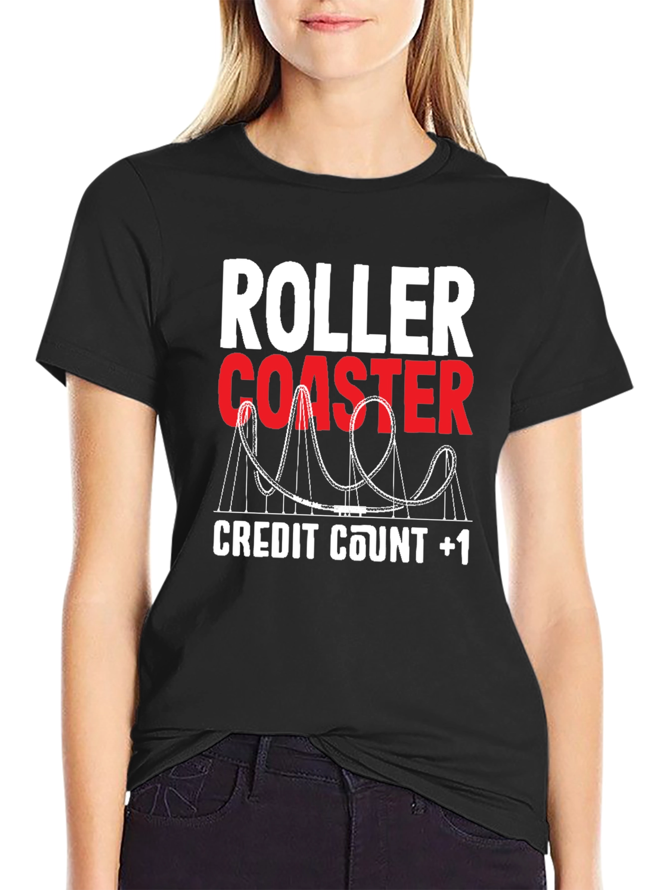 Roller Coaster Credit Count +1 Tee
