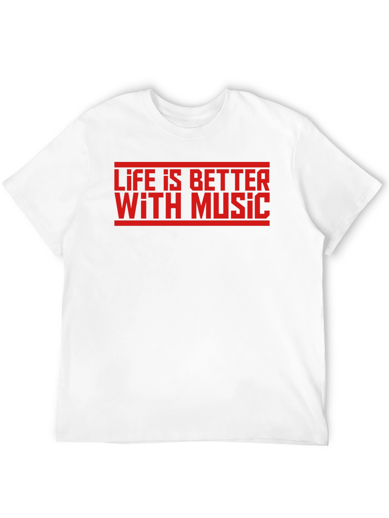 Life is Better With Music Graphic Tee - Black