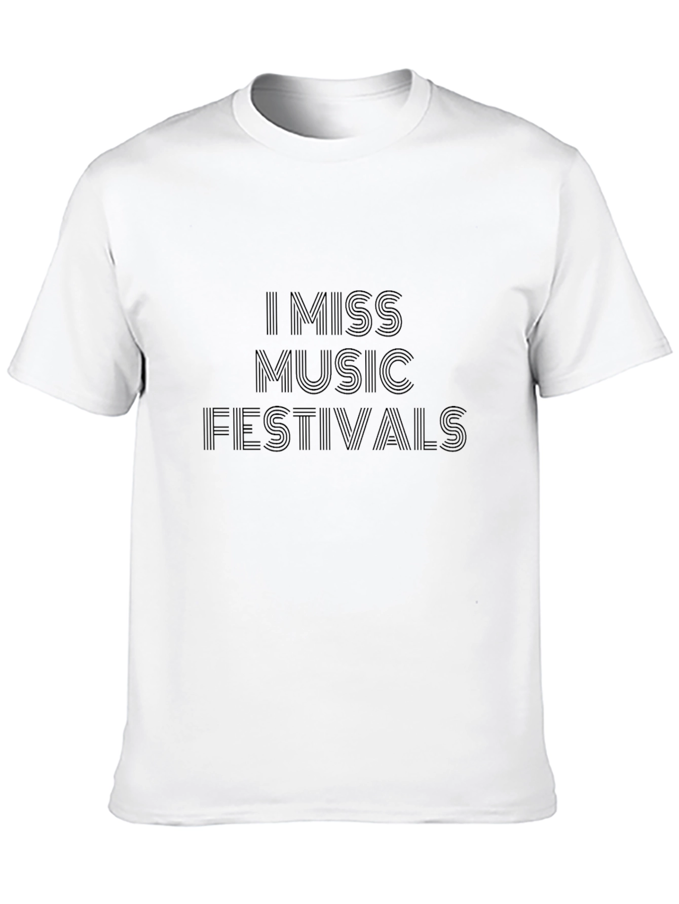 I Miss Music Festivals Black Tee
