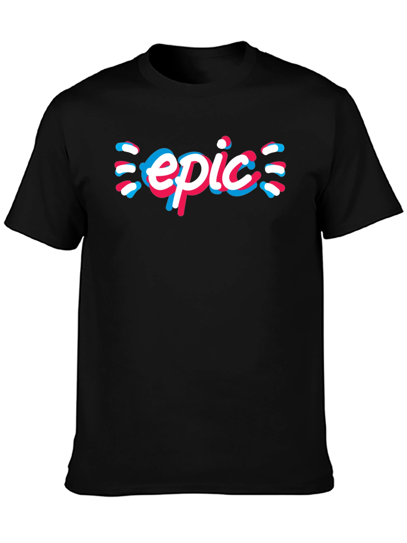 Epic Graphic Tee - Modern Black Cotton Blend T-Shirt
