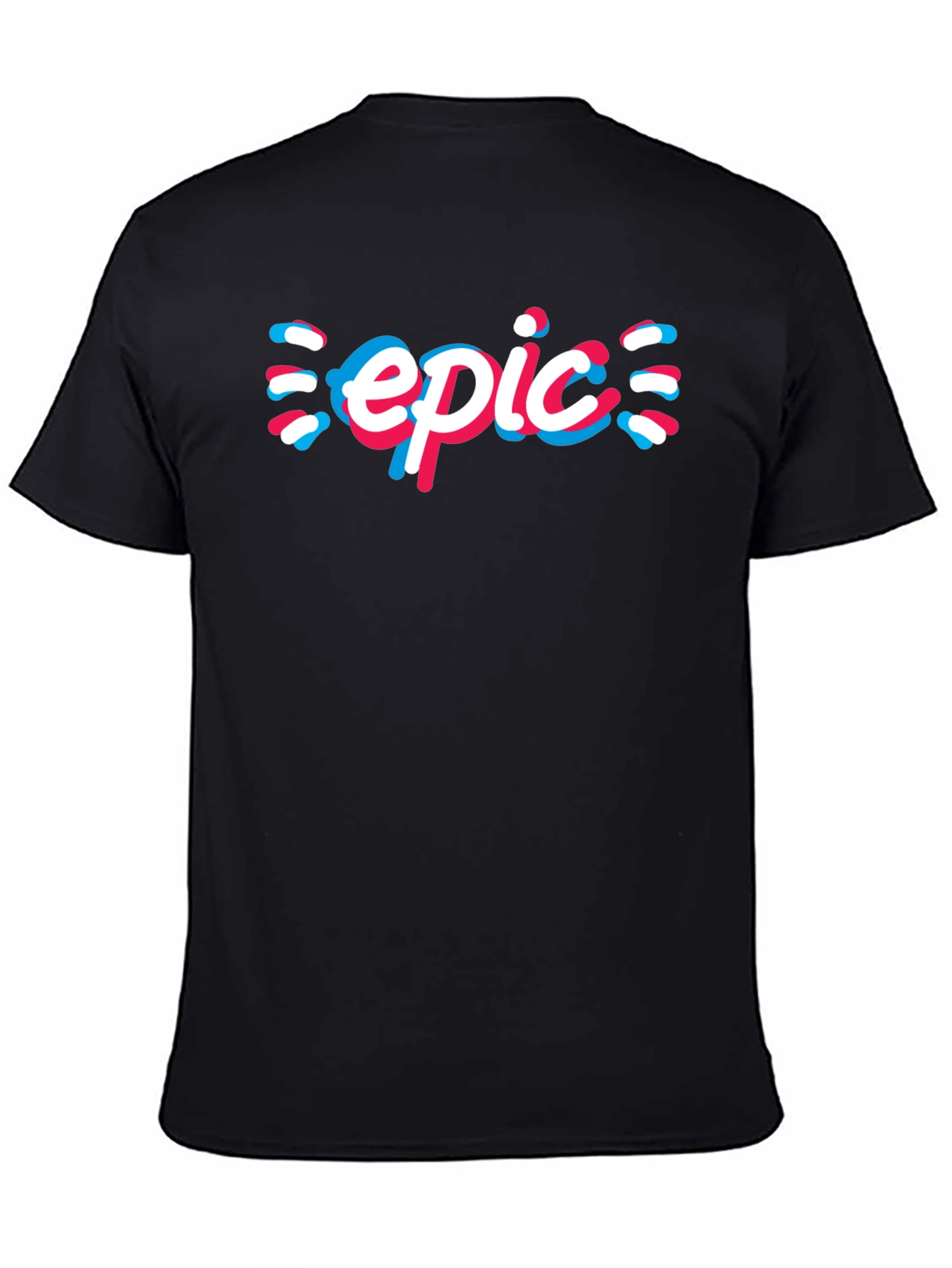 Epic Graphic Tee - Modern Black Cotton Blend T-Shirt