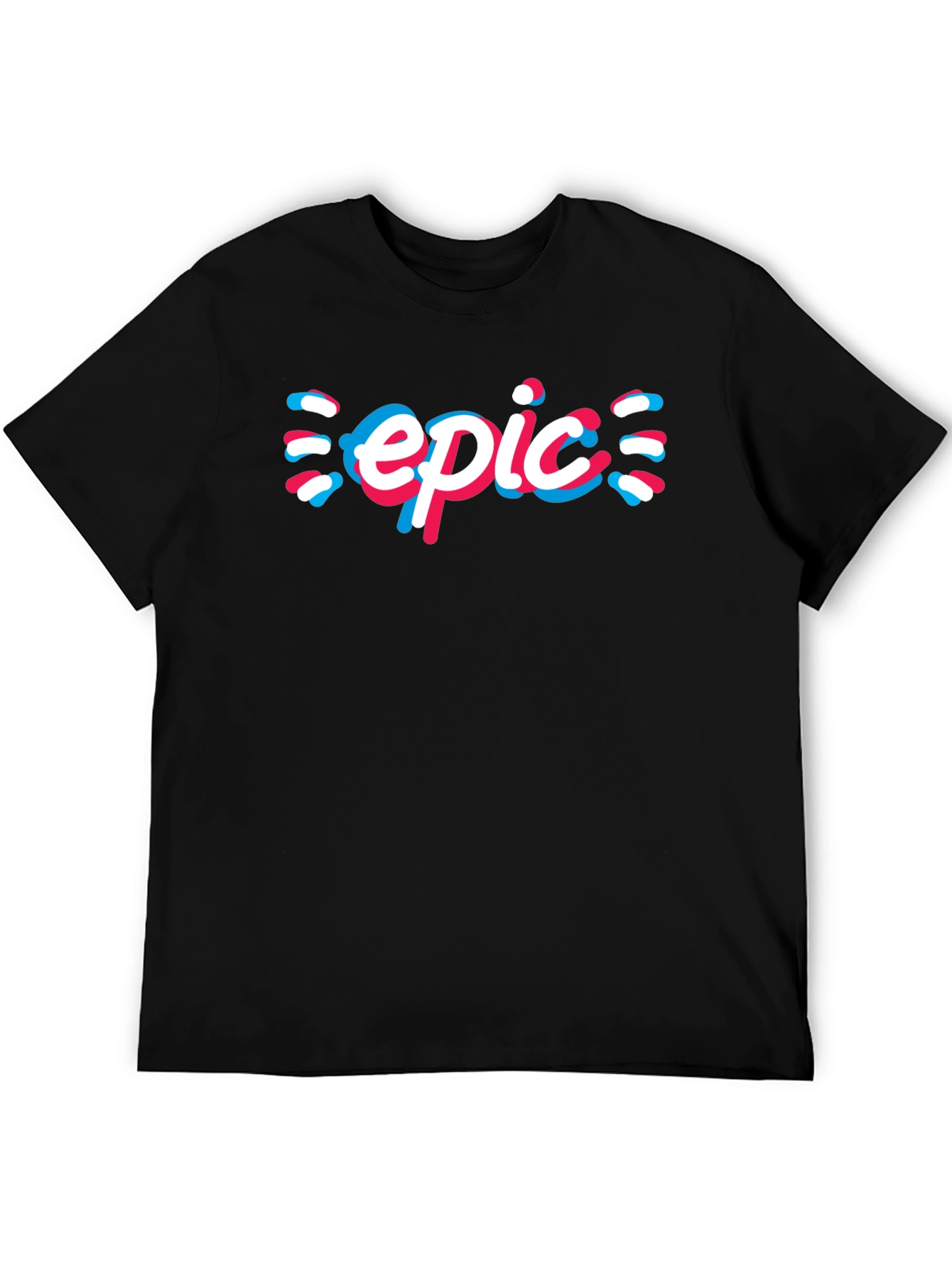Epic Graphic Tee - Modern Black Cotton Blend T-Shirt