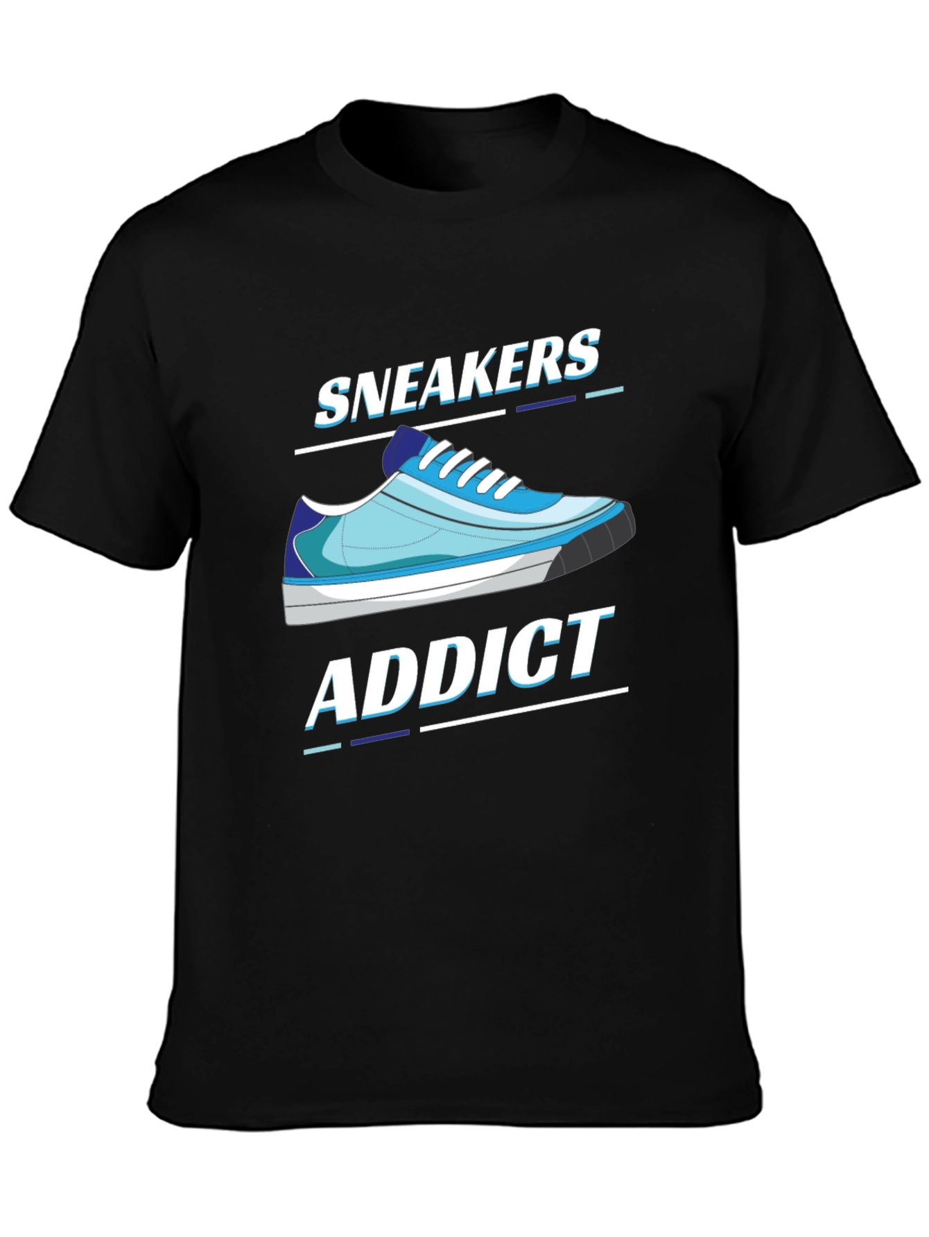 Sneakers Addict Black T-Shirt