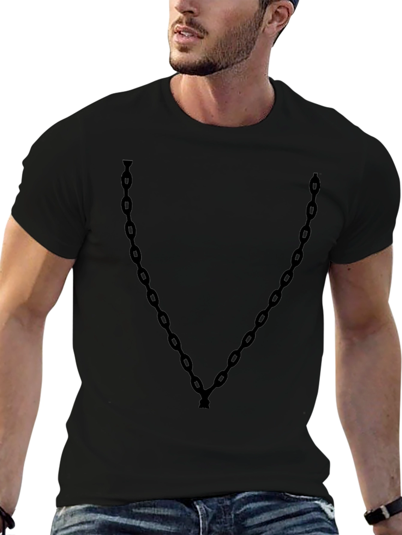 Chain Graphic Black T-Shirt