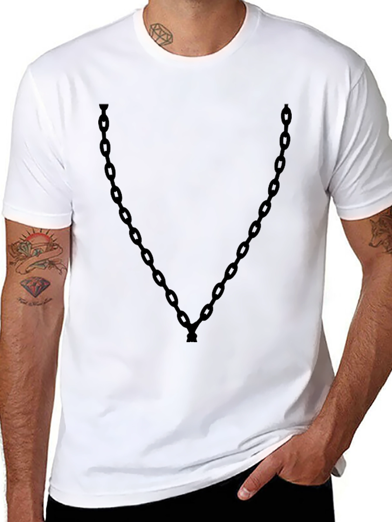 Chain Graphic Black T-Shirt