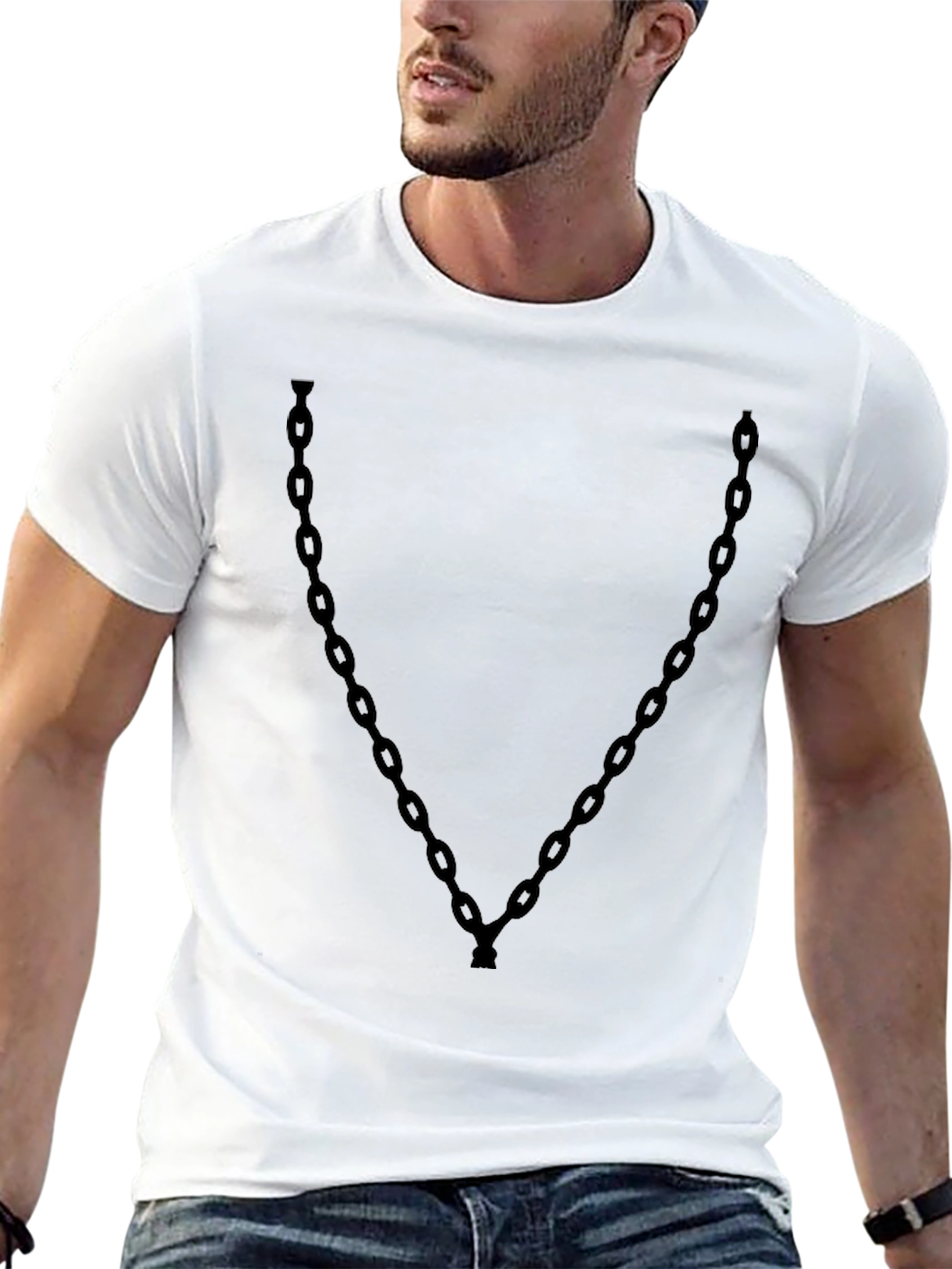 Chain Graphic Black T-Shirt