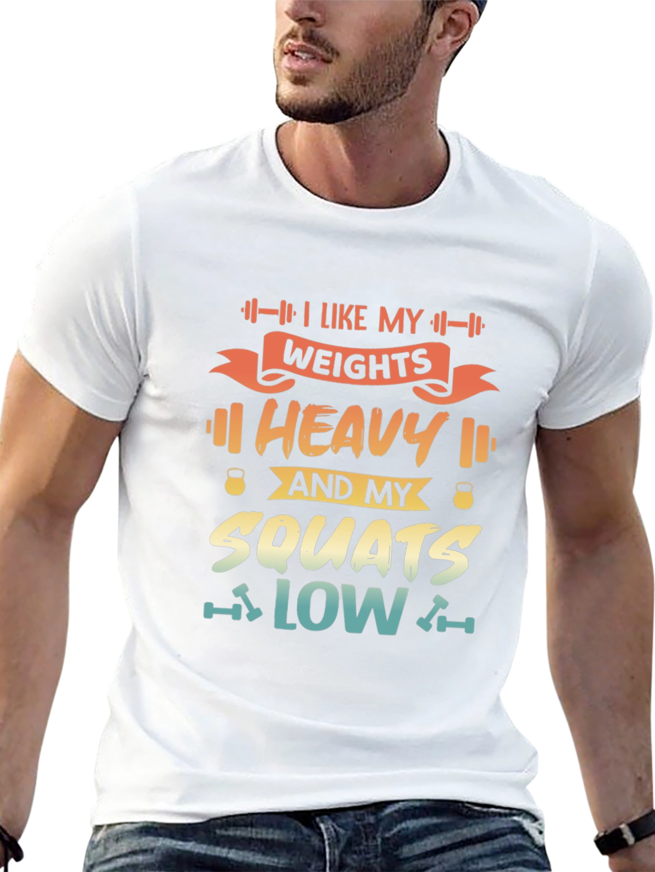 Heavy Weights & Low Squats Graphic Tee - Black