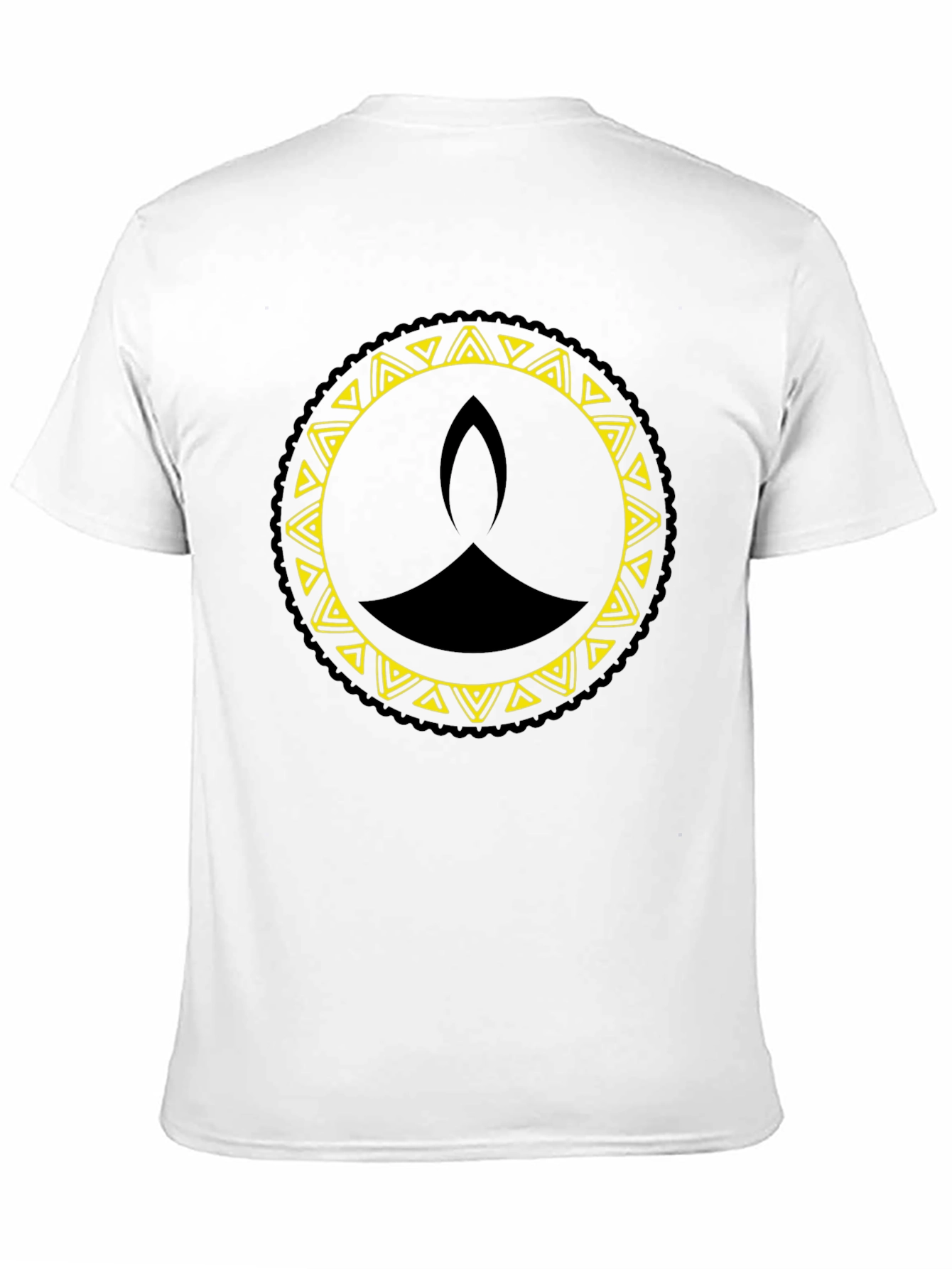 Diwali Lamp Graphic Tee - Black Cotton T-Shirt