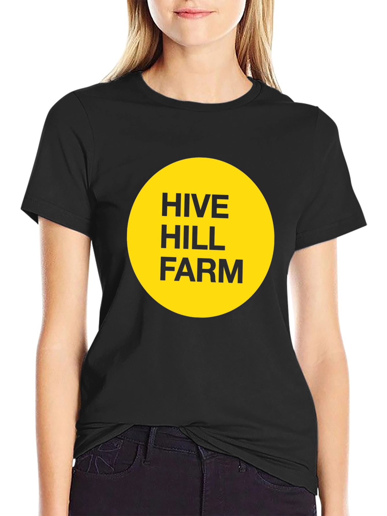 Hive Hill Farm T-Shirt - Black Crew Neck Tee