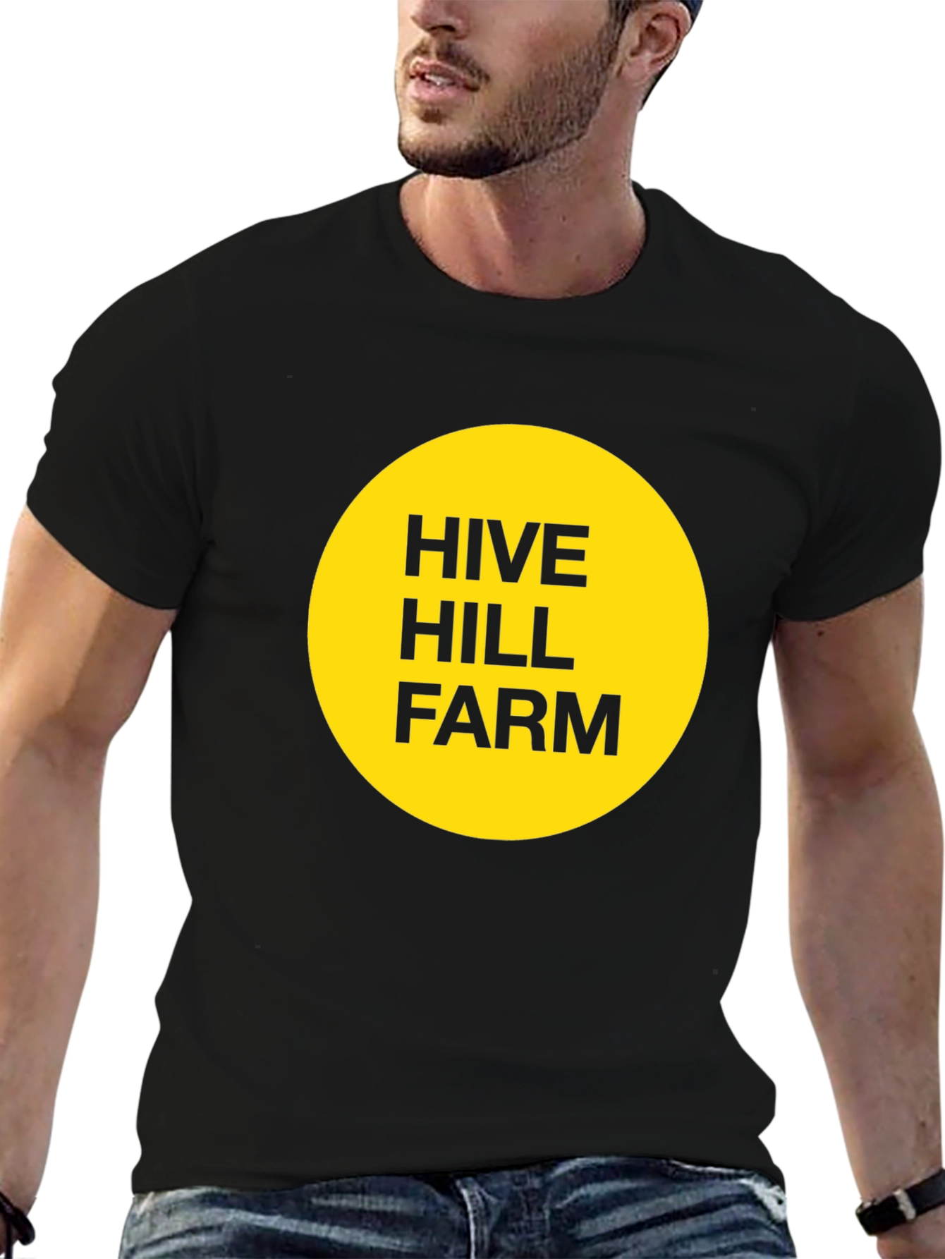 Hive Hill Farm T-Shirt - Black Crew Neck Tee