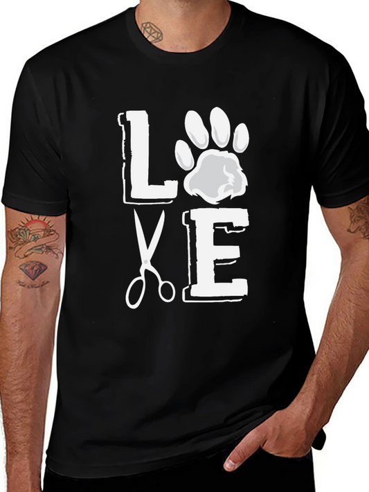 Love Grooming Black Graphic T-Shirt