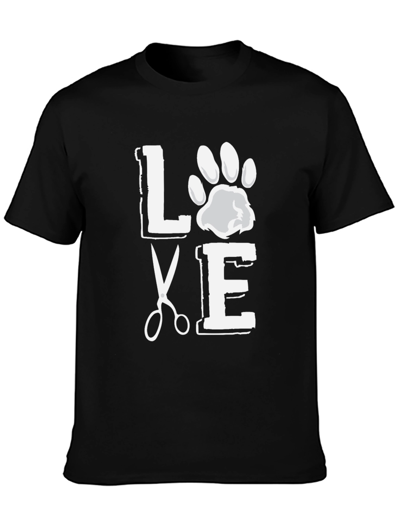 Love Grooming Black Graphic T-Shirt