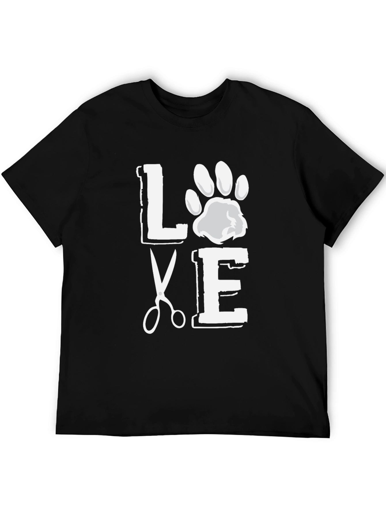 Love Grooming Black Graphic T-Shirt