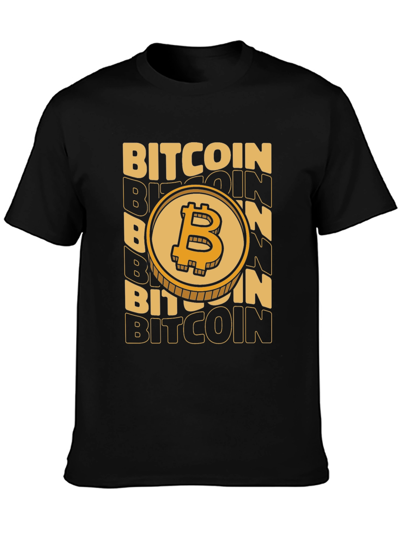 Bitcoin Coin Black Graphic Tee