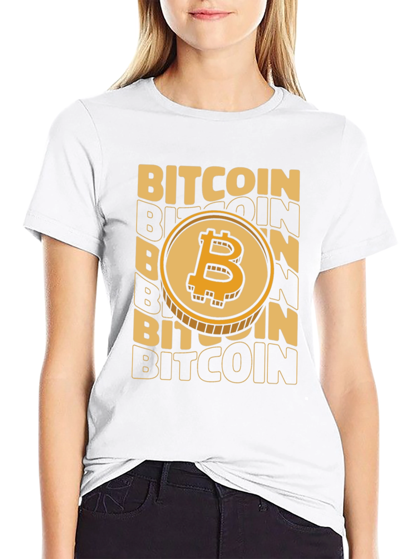 Bitcoin Coin Black Graphic Tee