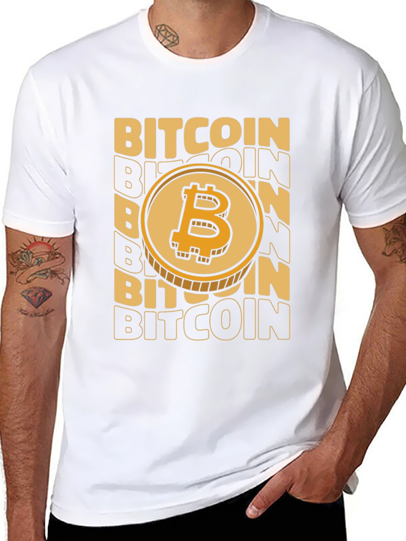 Bitcoin Coin Black Graphic Tee