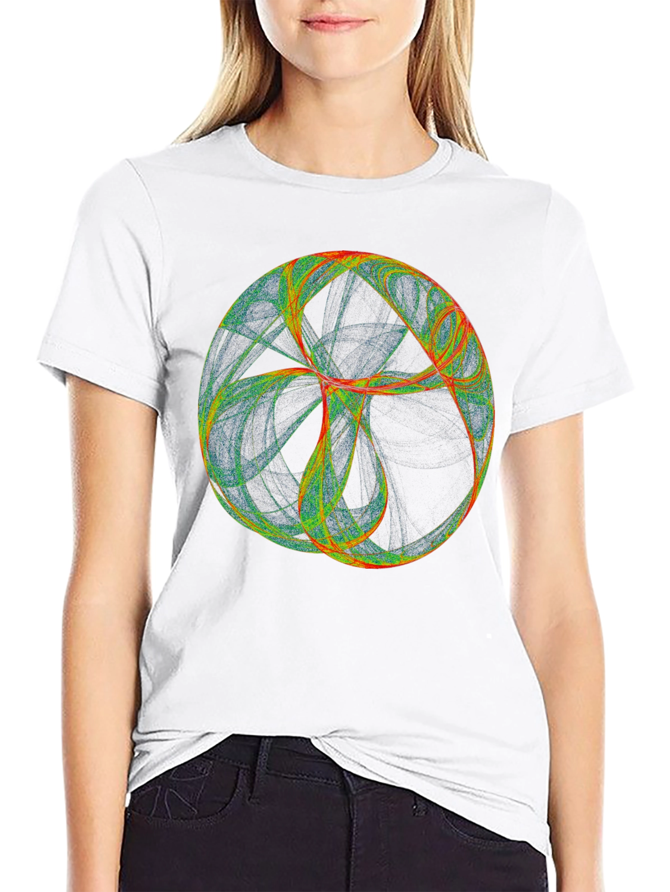 Abstract Orb Graphic Tee - Modern Black T-Shirt