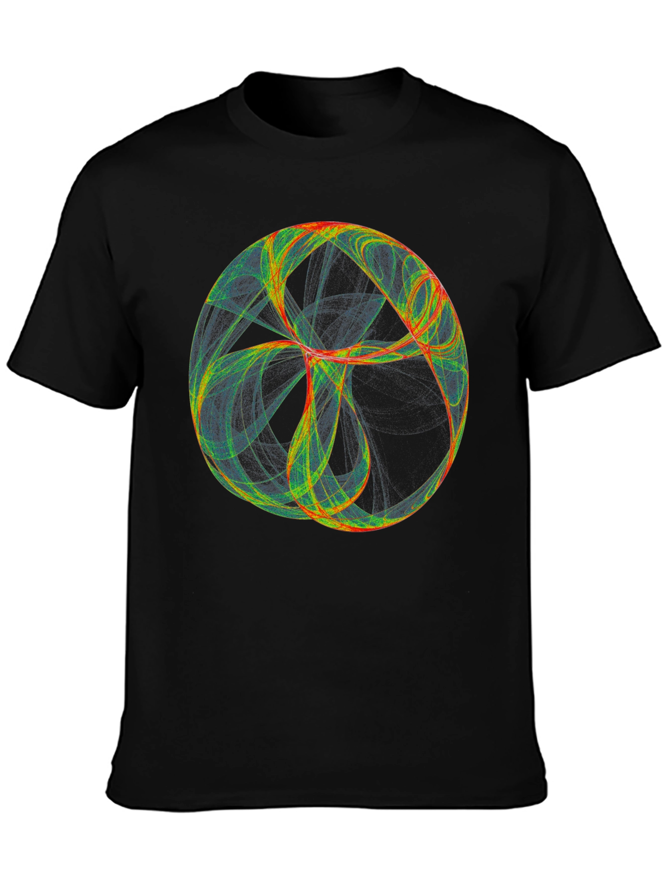 Abstract Orb Graphic Tee - Modern Black T-Shirt