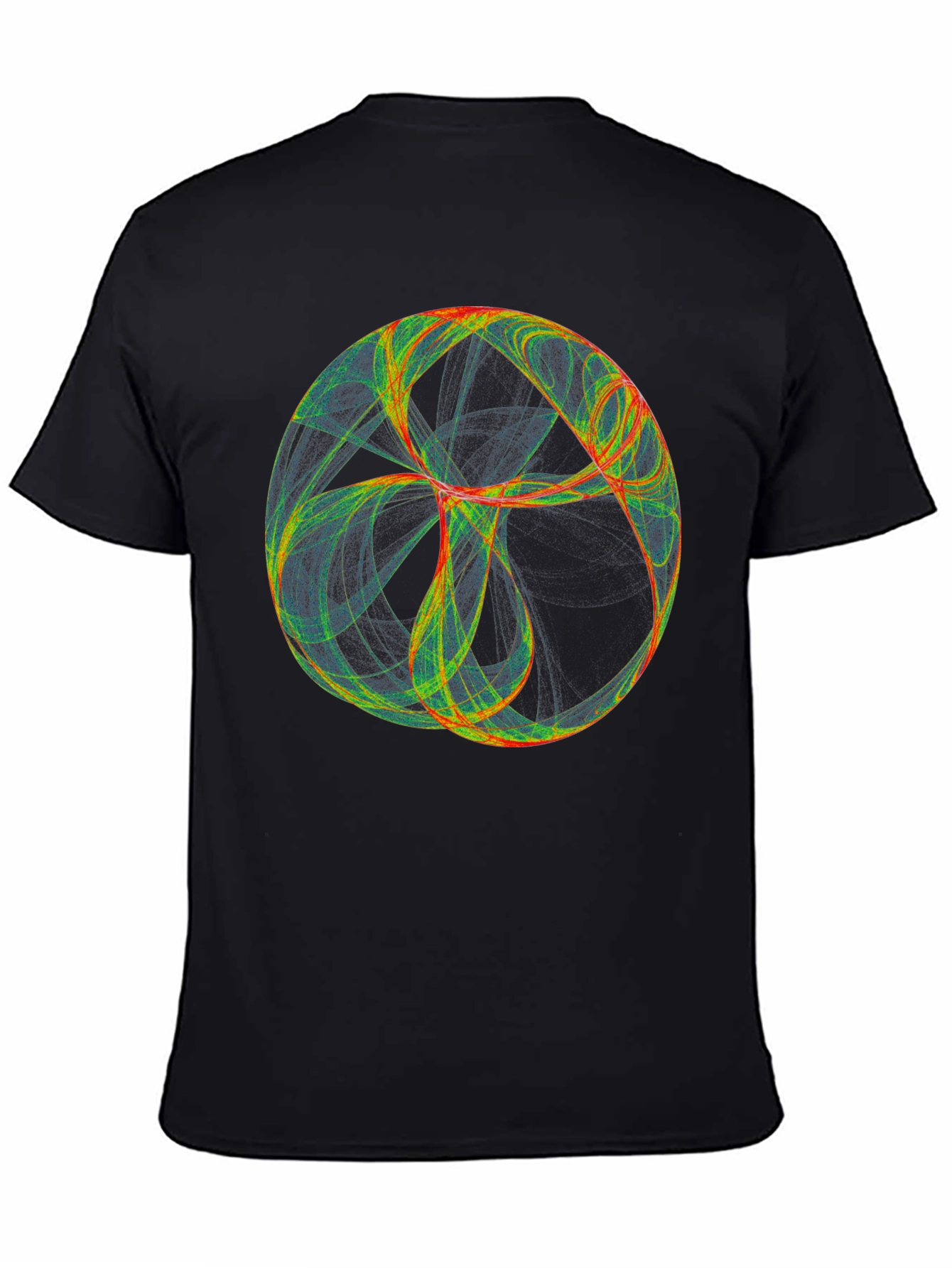 Abstract Orb Graphic Tee - Modern Black T-Shirt