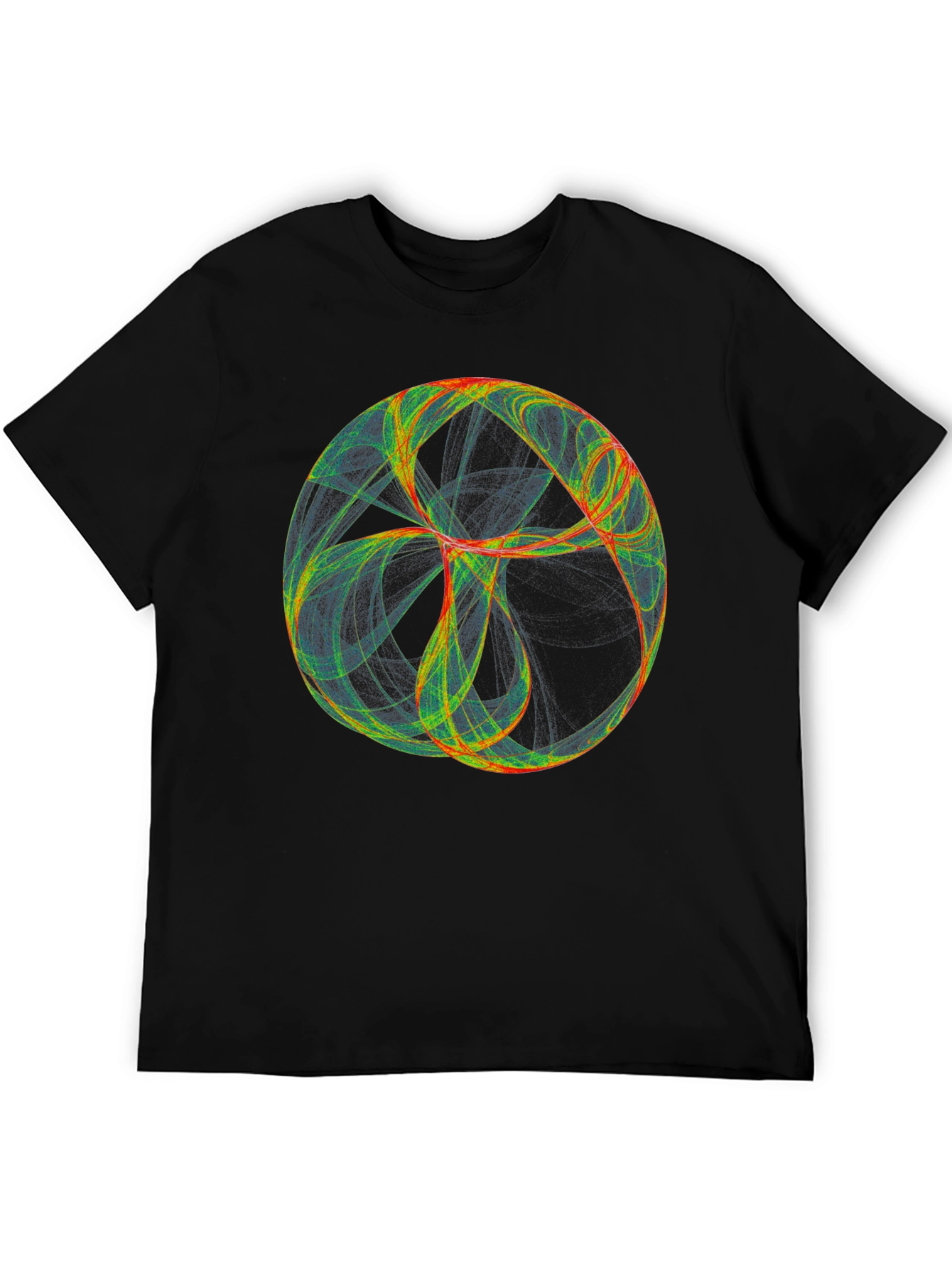 Abstract Orb Graphic Tee - Modern Black T-Shirt