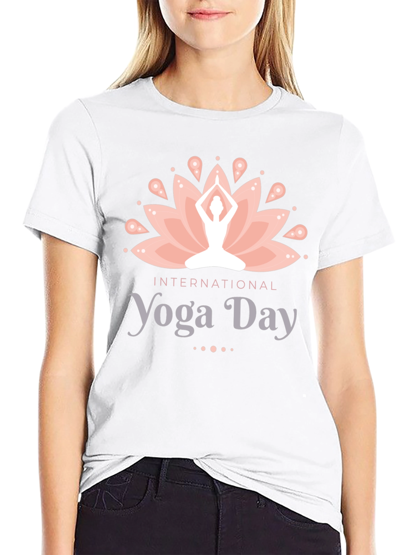 International Yoga Day Black T-Shirt