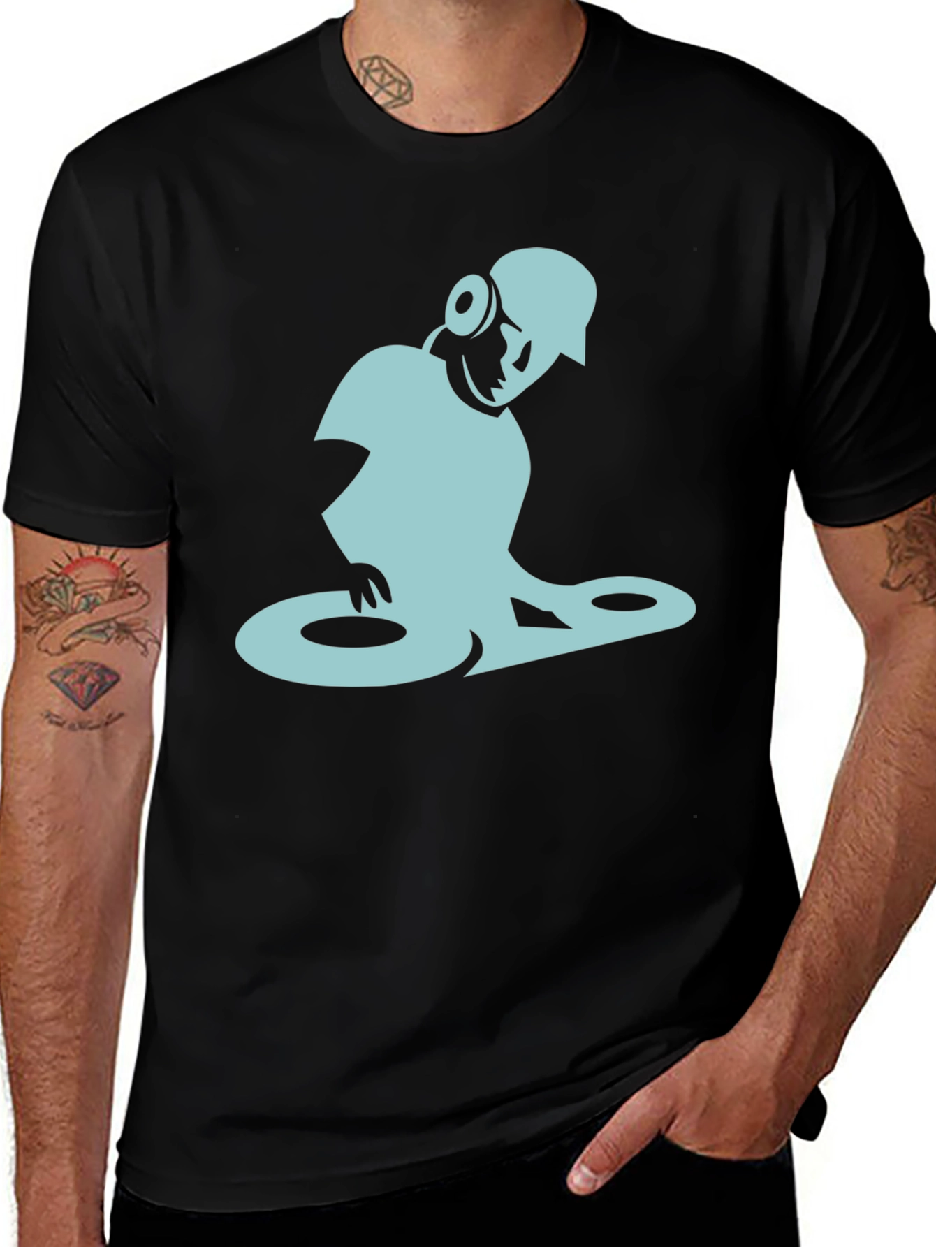 DJ Graphic Tee - Cool Turntable Design