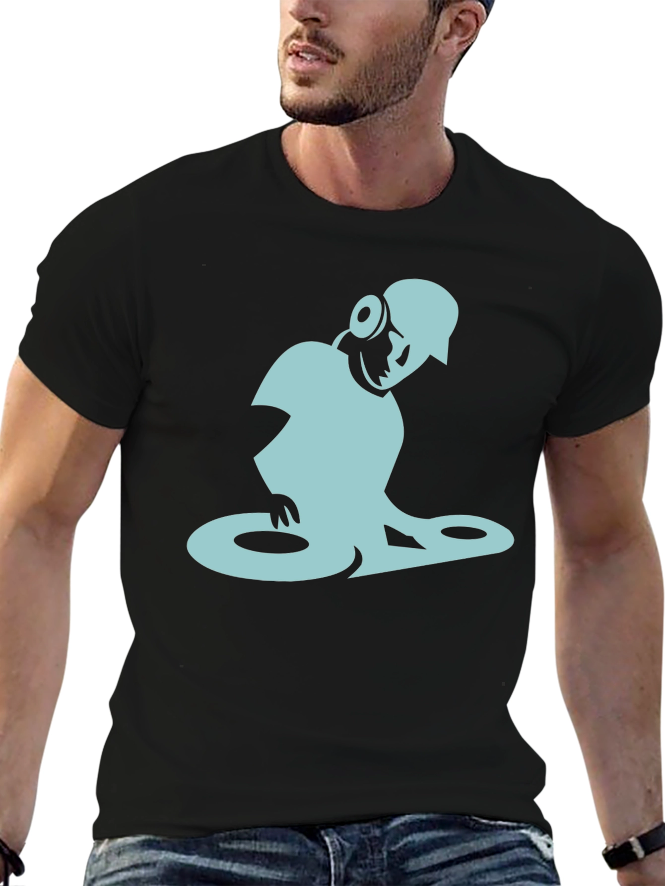 DJ Graphic Tee - Cool Turntable Design