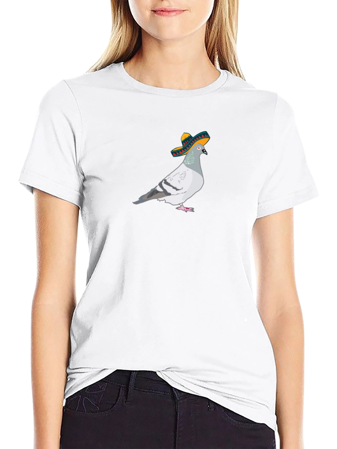 Pigeon in Sombrero Graphic T-Shirt