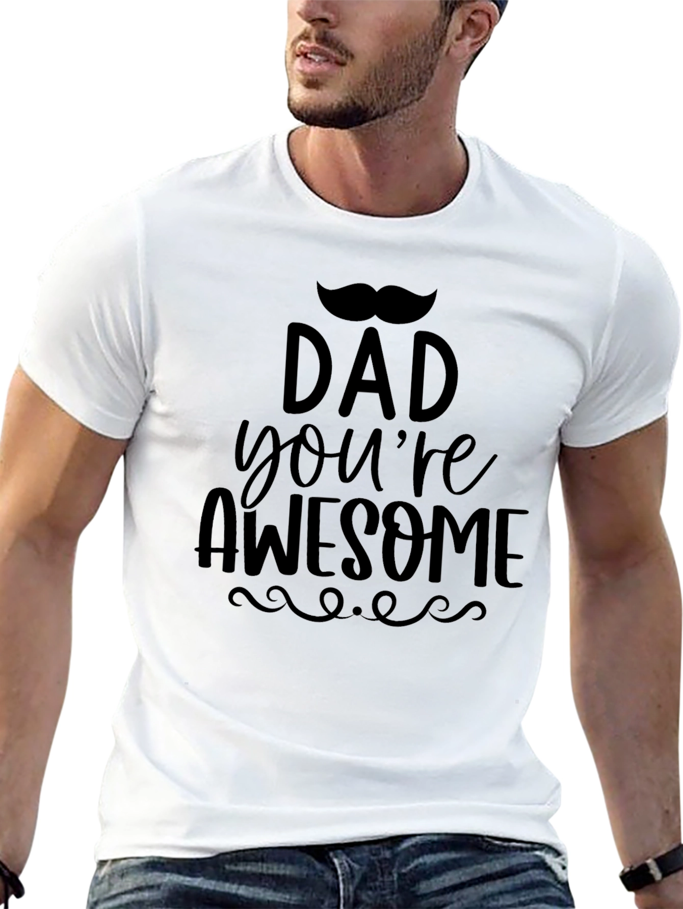 Dad Youre Awesome T-Shirt - Black Graphic Tee