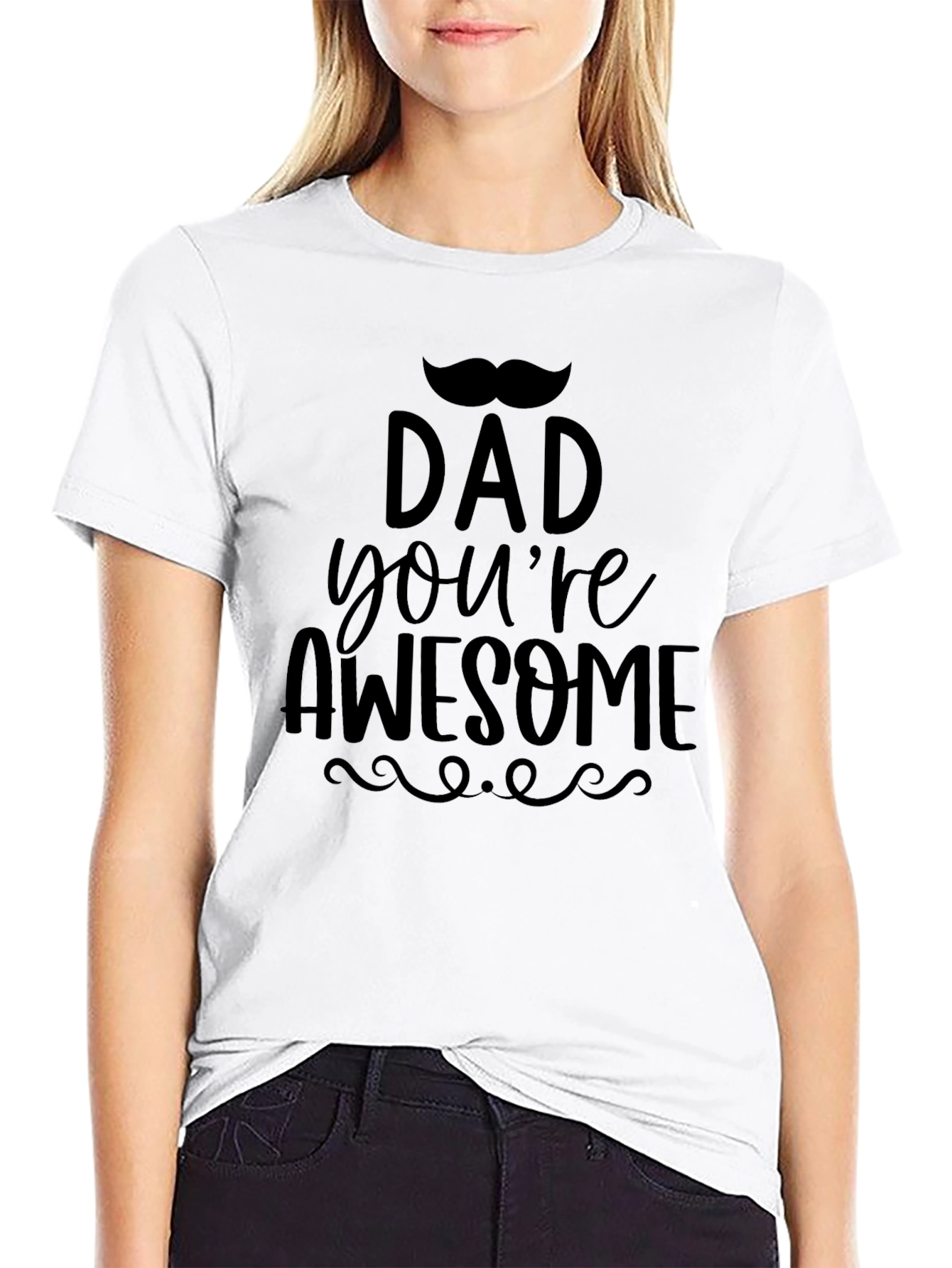 Dad Youre Awesome T-Shirt - Black Graphic Tee
