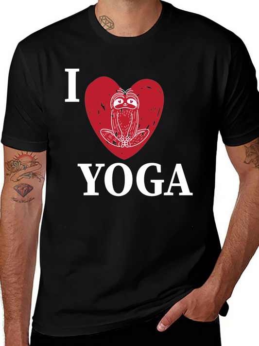 I Heart Yoga Sloth Graphic T-Shirt