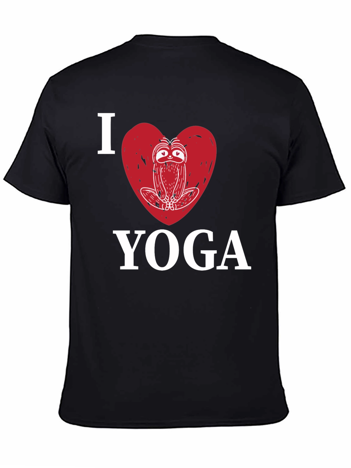 I Heart Yoga Sloth Graphic T-Shirt