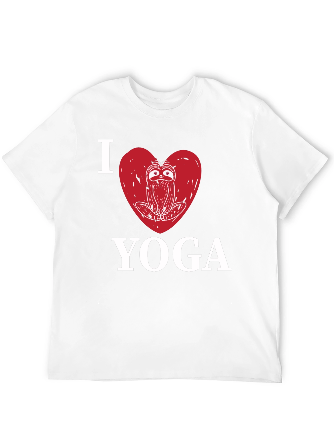 I Heart Yoga Sloth Graphic T-Shirt