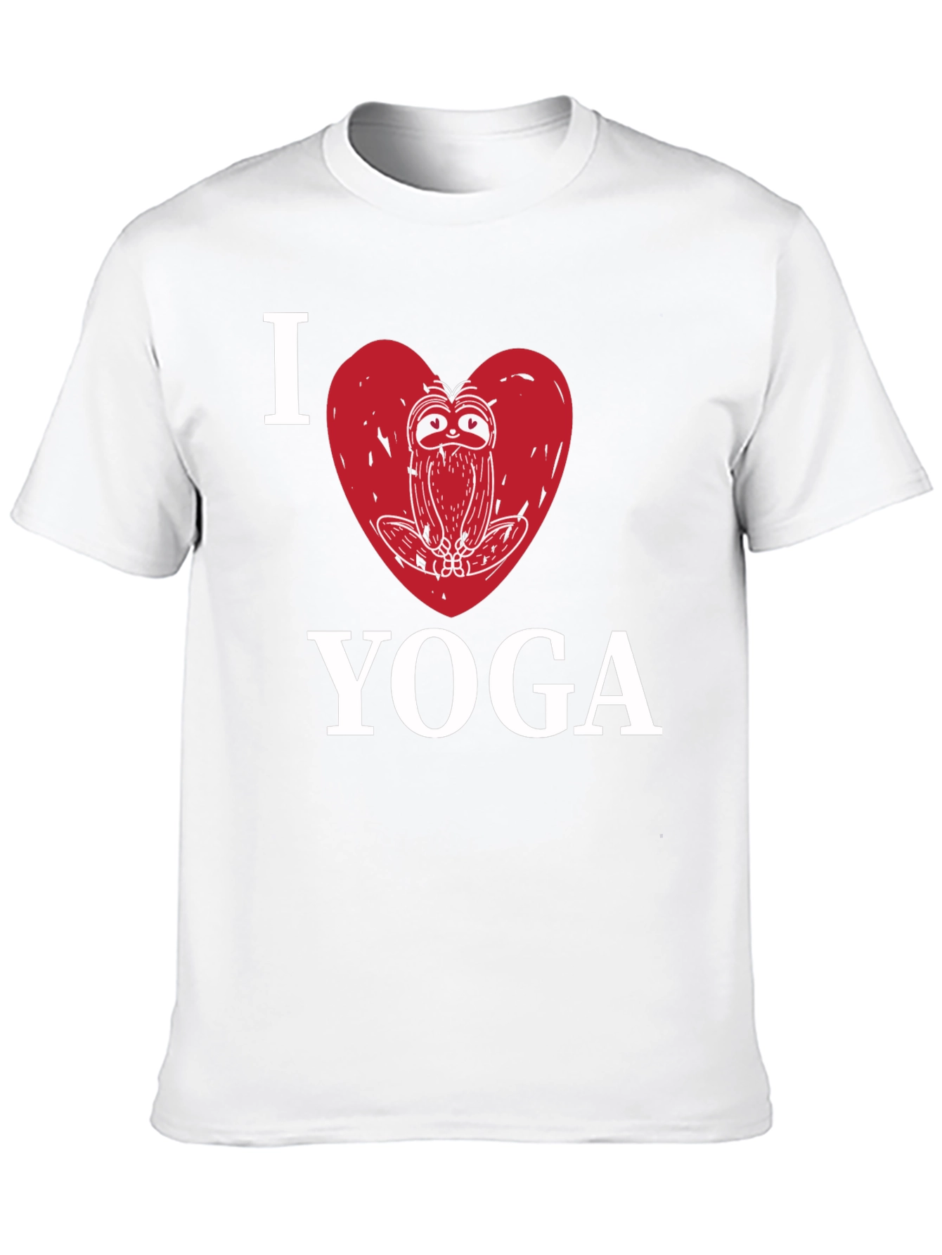 I Heart Yoga Sloth Graphic T-Shirt