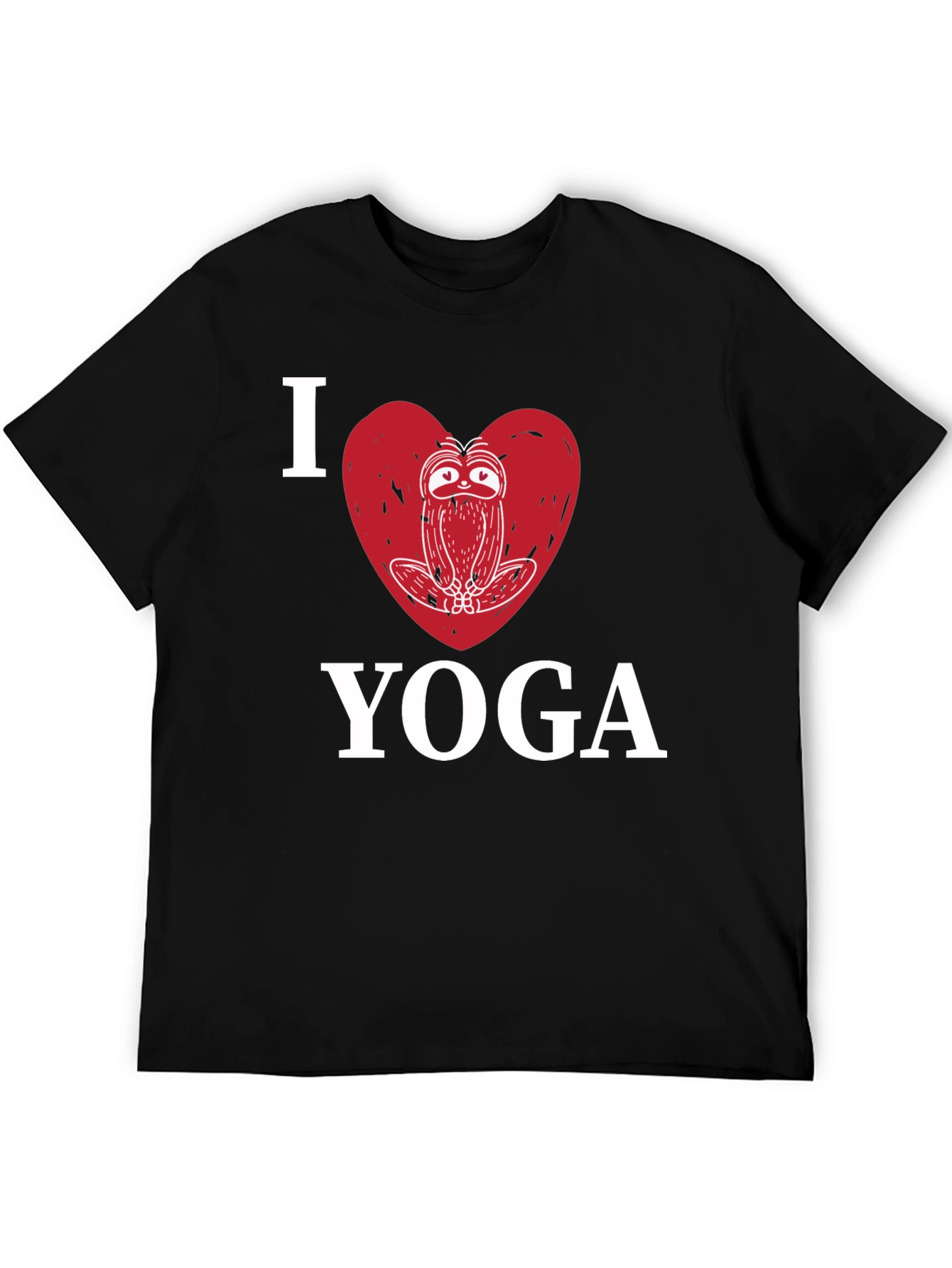 I Heart Yoga Sloth Graphic T-Shirt